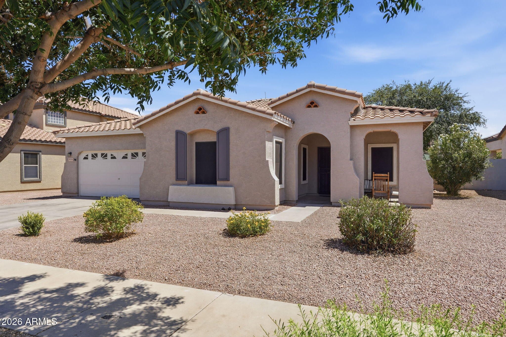 GREAT RENOVATED HOME with a Fantastic Queen Creek location....  This single level home has been renovated and is waiting for you. No reason to drive further or wait on a new build. New LVP flooring, carpet and baseboards throughout and fresh paint. The spacious updated kitchen has bright white cabinets, granite counters and SS appliances. You will love this open concept floorplan that is light and bright. There are 4 spacious bedrooms and 2 remodeled bathrooms with white cabinets, quartz counters and new lighting. There are 2 new HVAC units and OWNED SOLAR. Lots of outdoor space.  Enjoy the front porch or the spacious covered patio in the back overlooking the green grassy back yard.