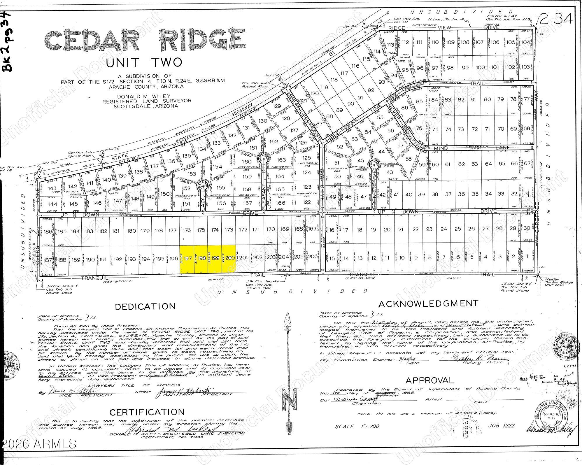 CEDAR RIDGE UNIT 2 - Land