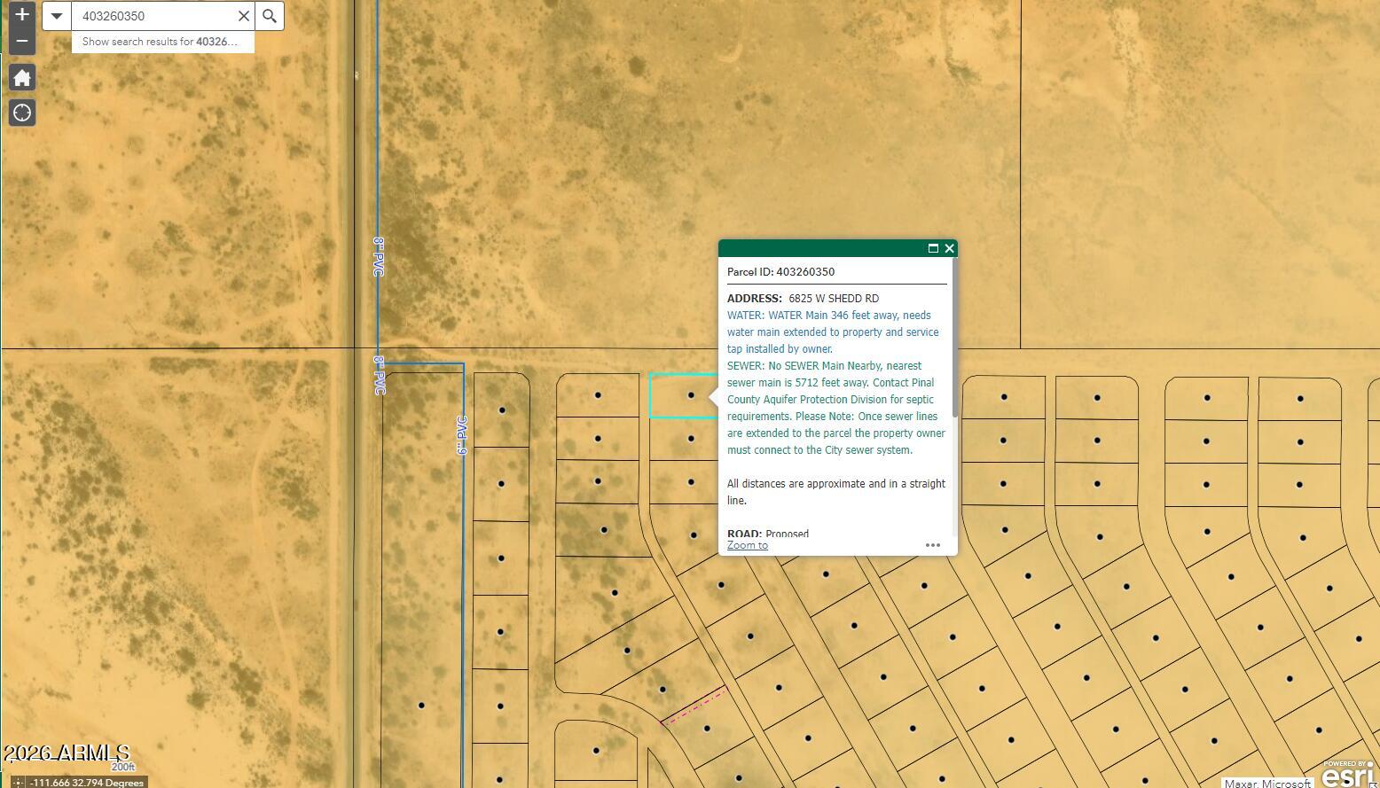 TOLTEC/ARIZONA VALLEY UNIT THIRTY THREE - Land