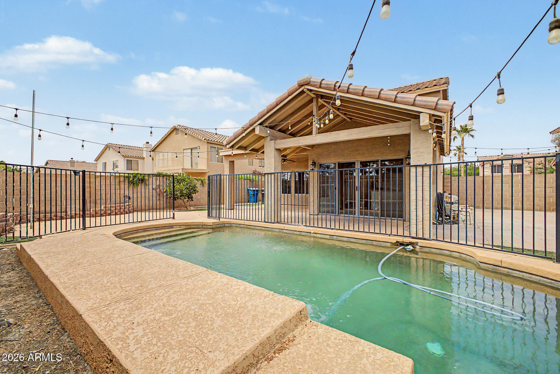 Plant your roots in one of Gilbert's most coveted communities. This beautifully updated home welcomes you with fresh interior paint and modern new flooring, creating a bright, move-in-ready canvas. At the heart of the spacious layout is a kitchen made for memories, featuring a butcher block island, granite countertops, stainless steel appliances, and a built-in coffee bar. Retreat to the primary suite complete with a walk-in shower and garden tub. Outside, your private Arizona escape awaits in the beautifully landscaped (low maintenance) backyard, featuring a sparkling pool perfect for sunny days. All this, just minutes from the vibrant dining and entertainment in downtown Gilbert's and the highly anticipated Heritage Park.