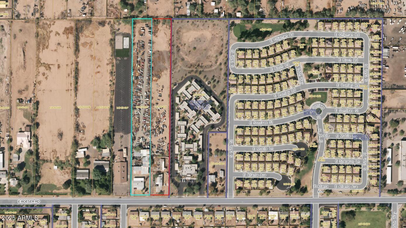 Development opportunity! This large double lot is located in the Phoenix South Phoenix area. It currently includes two residential buildings and is zoned for medium-density multi-family development. Conveniently situated close to the I-10 and I-17, the property is nestled between South Mountain Park and downtown Phoenix, offering easy access to outdoor activities, shopping, dining, and more.