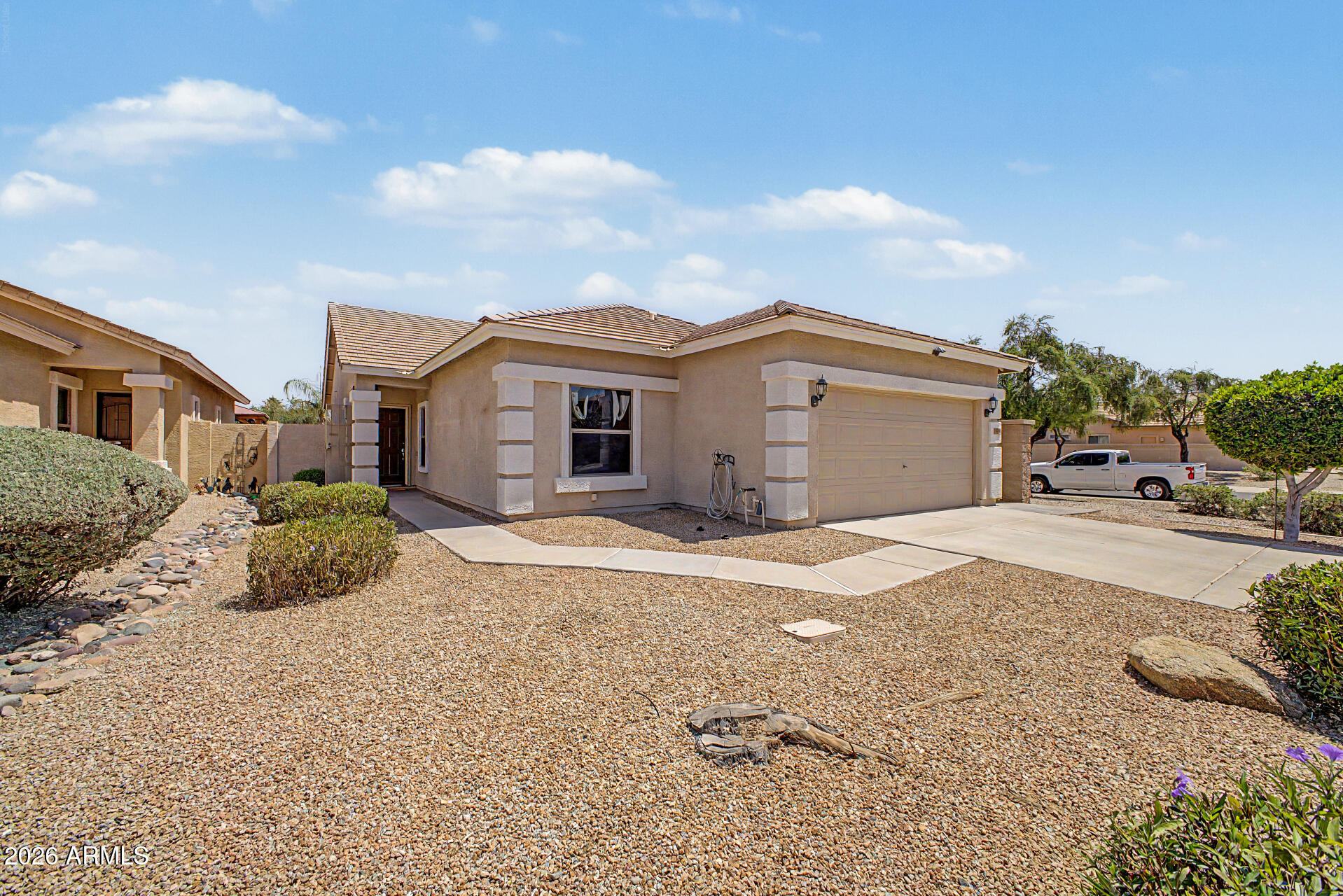Charming Single Family Home in  SKYLINE RANCH - Rare Corner Lot with no Neighbors behind or on one side of you ! Home offers a split floor plan where the main bedroom offers privacy from the other bedrooms . The living area features a open space with a den with a private door and opens into the kitchen perfect for entertaining friends or family. The owner installed a New AC and Water Heater in 2024- 
Walking distance to the new Skyline Ranch Shopping Center just minutes away .