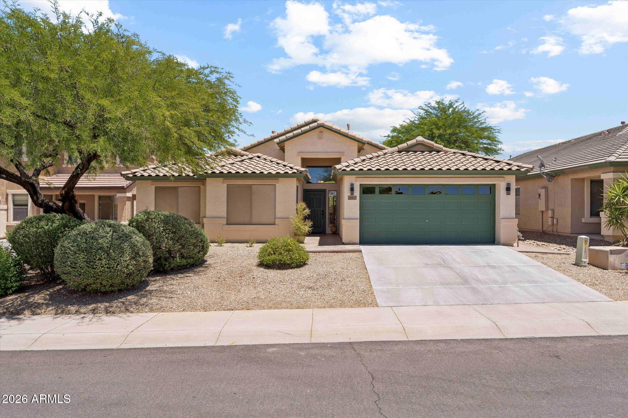 What if your next home gave you the perfect balance of comfort, convenience, and the Arizona lifestyle you've been looking for? Welcome to Dynamite Mountain Ranch--one of North Phoenix's most desirable communities, where mountain views, outdoor adventure, and that friendly neighborhood feeling all come together. Perfectly positioned near the rapidly growing TSMC corridor, this home offers an easy commute while keeping you close to everything that makes North Phoenix so special. Spend weekends exploring miles of scenic trails at the Sonoran Desert Preserve, boating and fishing at Lake Pleasant, or enjoying fantastic shopping, dining, and entertainment at Norterra, all just minutes away. Inside, you'll immediately notice the pride of ownership in this meticulously maintained, smoke-free and pet-free home. Featuring 3 bedrooms, 2 baths, plus a versatile den ideal for a home office, gym, flex space, or easily converted to a 4th bedroom to fit your needs. The kitchen shines with beautiful granite countertops, rich custom Alderwood cabinetry, and an open flow that keeps everyone connected. Step outside to your own backyard retreat with a sparkling pool, paver patio, low-maintenance turf, and mountain views that remind you why Arizona living is hard to beat. And with Arizona summers in mind, you'll appreciate the energy-saving upgrades--including a newer HVAC system and added blown insulation in the attic--helping improve comfort and efficiency year-round. Homes this clean, cared for, and ideally located don't come along everyday--come experience it for yourself to appreciate what a tremendous value it truly is.