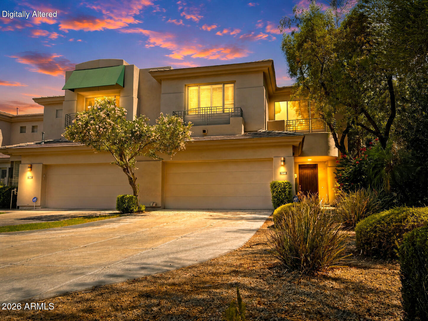 Reintroduced June 2026--an exceptional opportunity to own this elegant, move-in-ready end-unit casita in the guard-gated Gainey Village Casitas. Privately positioned on a cul-de-sac near the owner's gate, this refined 2-story residence showcases a resort-style backyard oasis with a sparkling pool and lush landscaping. The sophisticated design features soaring ceilings, a gas fireplace, formal dining beneath a hand-carved alabaster chandelier. The chef's kitchen offers a black granite island, double ovens, gas cooktop, and a Sub-Zero refrigerator. Upstairs, 2 spacious bedrooms--separated by a light-filled loft with beverage bar. The primary suite boasts a spa-like bath, walk-in closet, and serene pool views. Den/office, extended driveway, 2-car garage, and premier community amenities. Reintroduced to the market in June 2026 and thoughtfully positioned for its next owner. Attractively offered for buyers seeking exceptional value and lifestyle in this desirable area. 
Walking distance to the Gainey Village Shops, Gainey Village Tennis Club.
A warm, lush, and inviting gated community in the heart of Scottsdale. Welcome Home... Here's to Your Next Adventure!

(Features & Upgrades)
Resort-Style Living - with Relaxed Luxury. 
Entertain. Unwind. Enjoy Being Home!
Privacy from the moment you approach-Private Front Entry & Backyard Oasis.
Timeless Details & Neutral Tones - throughout
Multi-Gen Living
Impeccably Maintained - 2nd Owner
Cul de Sac, End Unit, near the owner's gate.
Private - Entry, Not Shared Walkway
Extra-long Driveway - for Guest Parking
**For a full List of Features - Documents Tab