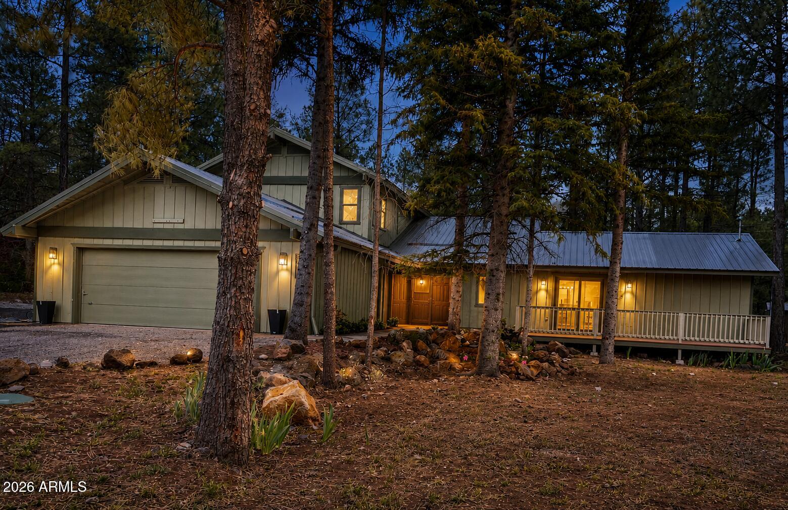 This beautiful home offers refined mountain living in the very desirable Pinetop Lakes area of Pinetop Country Club. Set on a large lot in a quiet cul-de-sac, this completely remodeled residence offers space and comfort in a serene, forest setting. 

This open floorplan home has 5 bedrooms (Master is downstairs) and 3 fantastically appointed baths. The huge entertainer's kitchen boasts premium appliances, gas-stove, custom cabinets & expansive storage, including a huge walk-in pantry.  The entrance opens to the great room with soaring, tongue and groove ceilings and a striking brick fireplace. Front & rear exterior decks invite you to spend time outside enjoying the tall pines and cool weather. With its rustic charm, this home captures the essence of modern mountain living. Sold furnishe