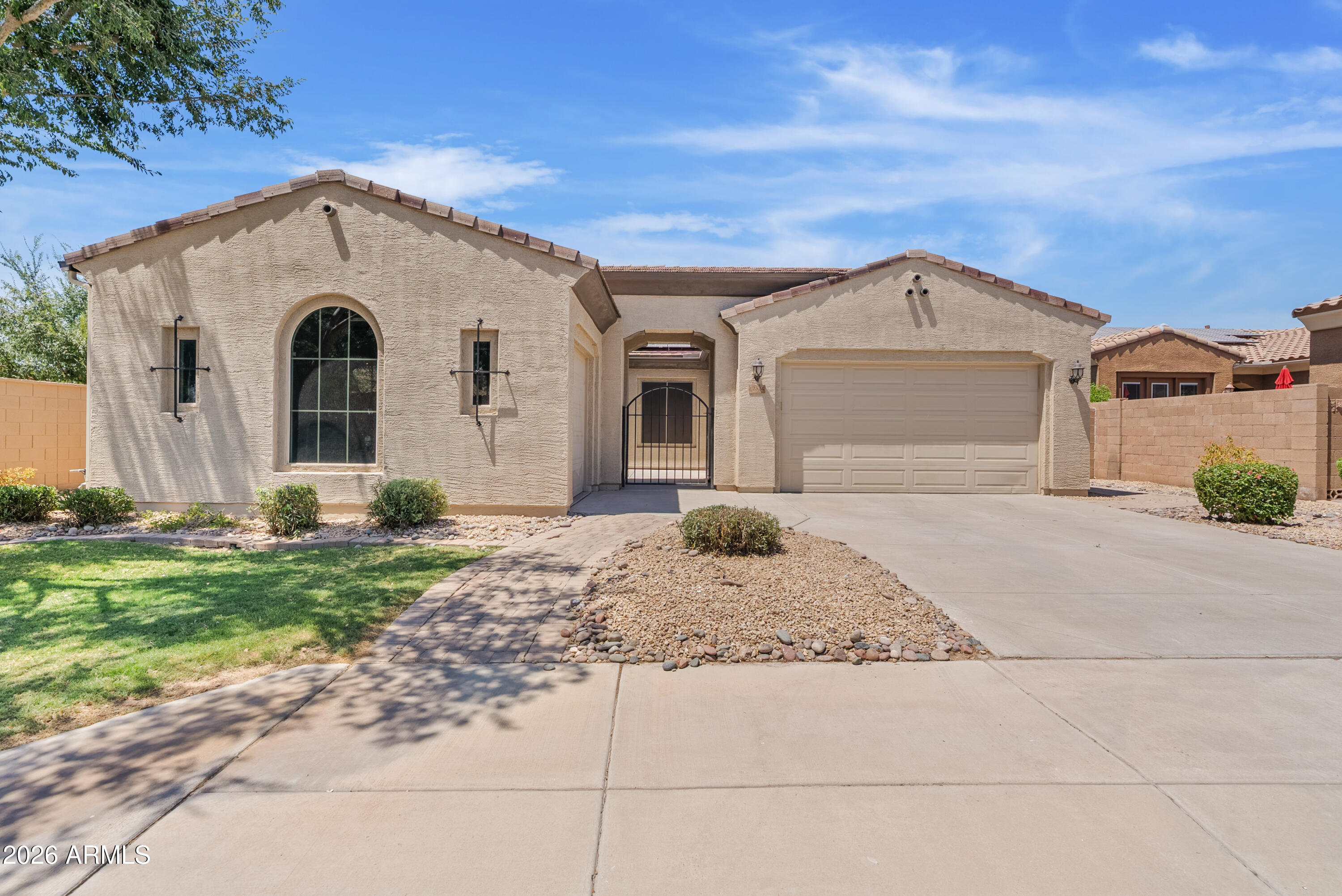 Welcome Home! This Chandler beauty offers the perfect blend of space, function, and energy efficiency. Major upgrades include paid-off solar, fresh interior paint, solar shades, and an AC replaced in 2018. The flexible floor plan features a bonus room ideal for a home office, den, playroom, or potential additional bedroom. Each bedroom includes its own vanity, providing added convenience for busy households. The oversized 4-car garage offers plenty of room for vehicles, hobbies, and storage, while the large laundry room includes abundant storage space. Step outside to your private backyard retreat with a sparkling pool, perfect for AZ summers. Conveniently located near top-rated schools, shopping, dining, parks, and freeway access, this move-in ready home is one you won't want to miss
