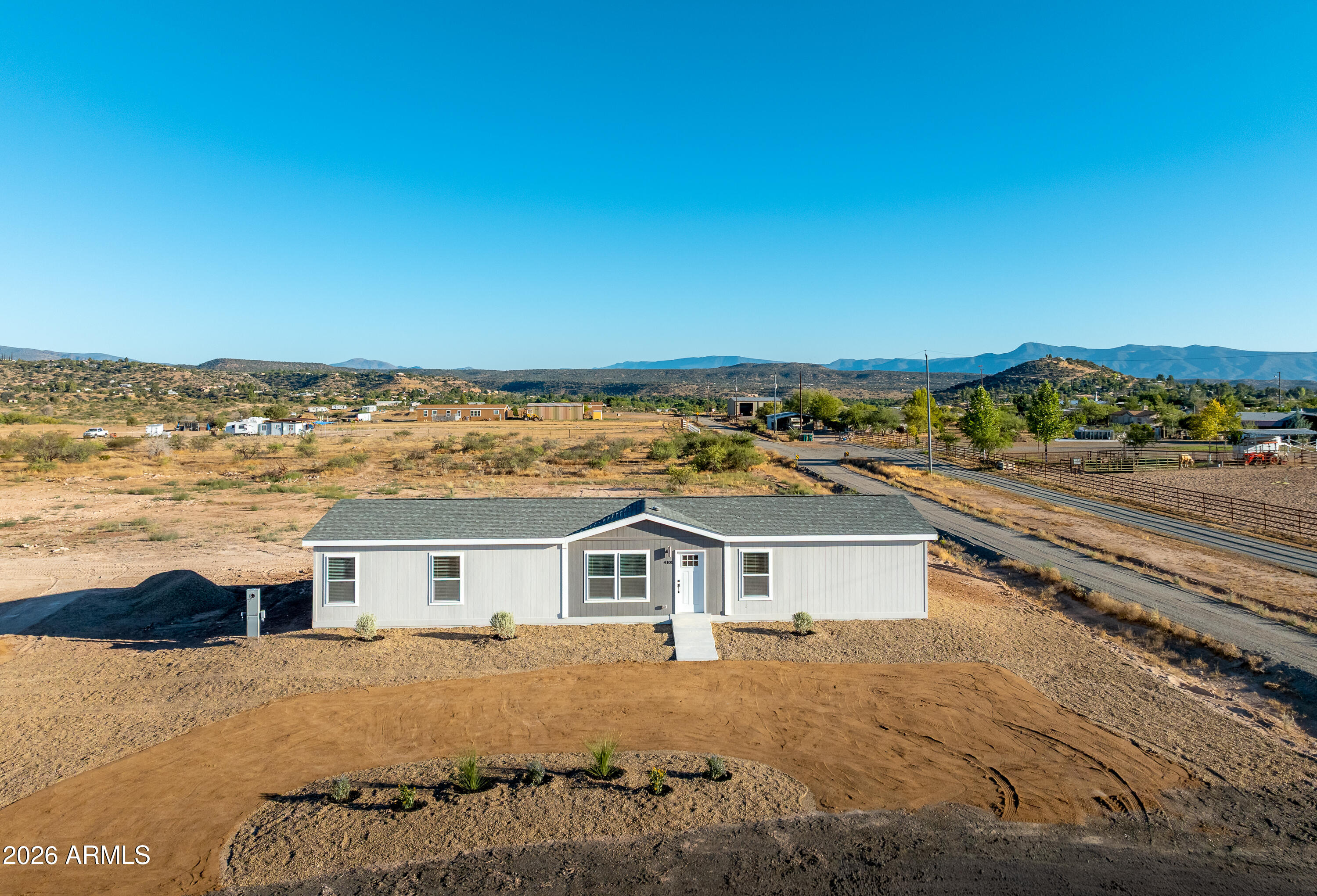 Welcome home to this pristine, never-lived-in 2026 home. Situated on a flat, usable one-acre lot with no HOA, this property offers the ultimate freedom, privacy, and room to grow in the heart of the Verde Valley.
1752 square feet, this thoughtfully designed double-wide boasts a bright, open-concept living space perfect for modern living. The expansive layout includes 4 generously sized bedrooms and 2 full bathrooms, providing ample space for family, guests, or a dedicated home office.
One of the standout features of this property is its private well, offering self-reliance and peace of mind. Location is everything, and this home delivers--enjoy central access and an easy, scenic commute to Sedona, Cottonwood, Clarkdale, and Camp Verde. Whether you're looking for room to park your toys, build a workshop, or simply enjoy quiet starry nights, this Verde Valley property is the one!