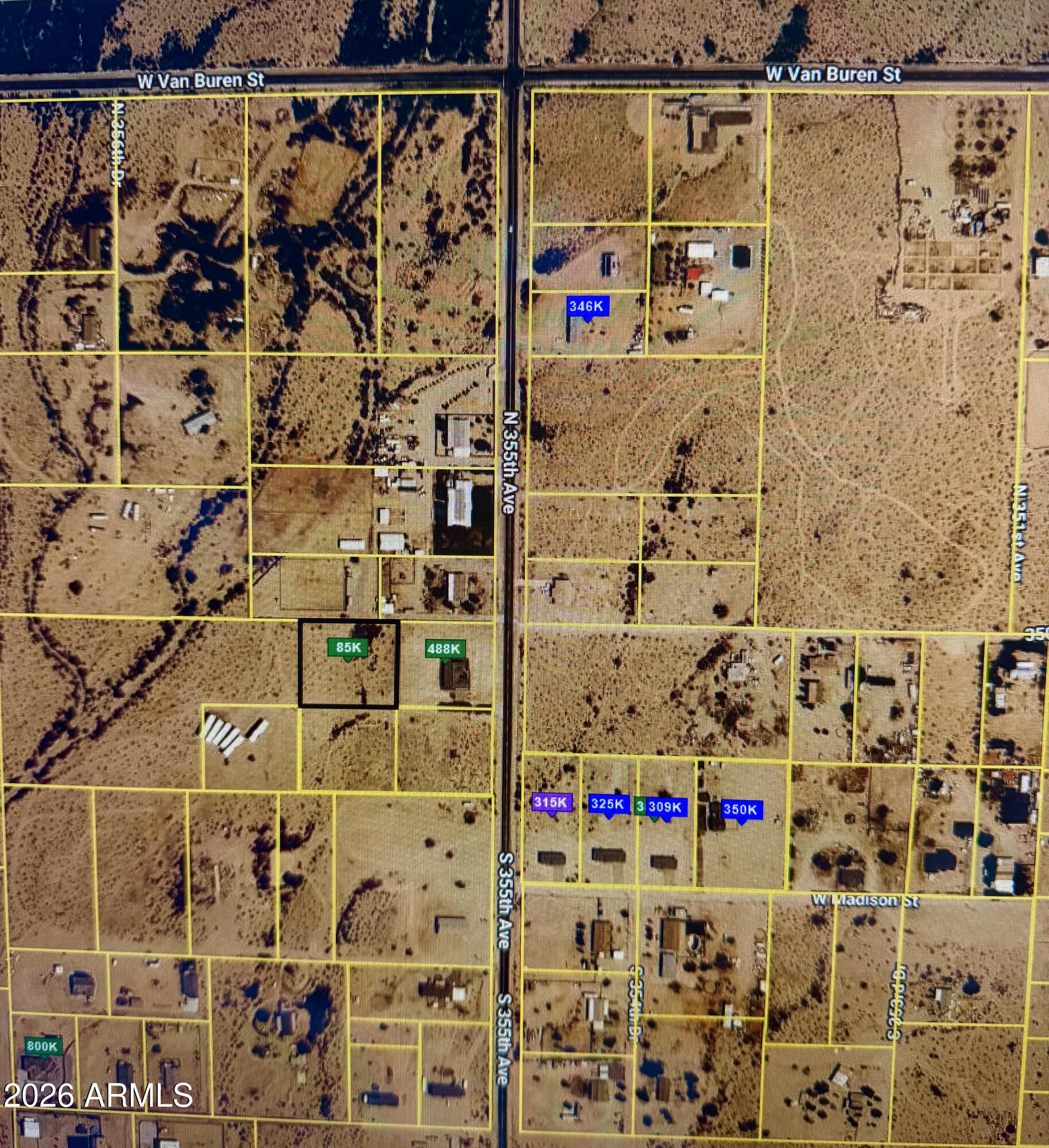 Builders, investors & subcontractors--don't miss this opportunity to own 1.25 acres in the rapidly growing Tonopah area! This 100% buildable, level parcel includes a recorded Shared Well Agreement, eliminating the need to drill a private well. Surrounded by beautiful new construction and custom homes, with plenty of room for a custom home, guest house, RV garage, workshop, horses, and all your toys. Not located in a flood zone. Enjoy stunning desert and mountain views, no HOA, convenient access to Buckeye and the greater Phoenix area--
All at a great price!