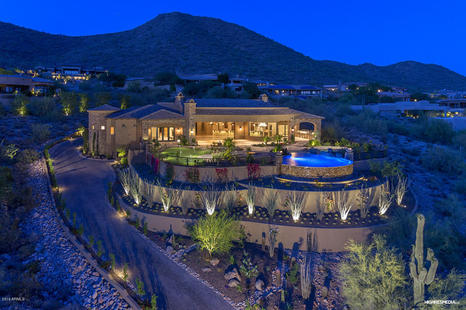 This is your opportunity to own one of the most quality & well-built new construction hillside homes in North Scottsdale. The estate is being offered at an unbelievable price considering the location, quality & luxury amenities - there's nothing else like it in the Valley at this price! Voted ''Best Home on Tour'' by Scottsdale Luxury Home Tour,  the home is located in the desirable guard gated Ancala Country Club subdivision. If you want spectacular mountain AND city views, all you need to do is walk outside to the oversized 1,200 sq. ft. covered resort style patio, or look through any one of the picture windows in this amazing home. Situated on 1.75 acres, this privately gated 6,924 sq. ft. estate boasts 5 bedrooms, 5.5 bathrooms, game room, chef's kitchen, outdoor fireplace, built-in double BBQ, negative edge play pool with water & fire features, putting green, private courtyard & driveway, & so much more - all on a SINGLE level, making this the perfect place to come home to and to entertain family & friends. Nestled in the foothills, with breathtaking unobstructed city & mountain views, this one of a kind luxury estate is rare in the area. Built by one of the premiere custom home builders in Arizona, this home has all the quality & style that the discerning home buyer is looking for in Scottsdale. HD video available upon request & please check the spec sheet in the document section for details on this beautiful home. DOM is reflective of the home being listed while under construction. All facts, figures & measurements are approx. & not guaranteed by listing agents/company or seller.