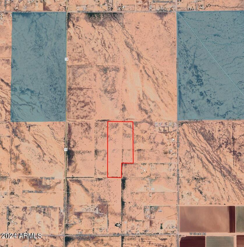 Vacant land south of Casa Grande.  Lots of new industrial and residential developments in the Casa Grande area.  Property is in the city limits.  Property is also in an Arizona Opportunity Zone. The alignment for the proposed future Interstate 11 runs along Chui Chu Road. Buyer to verify all information.