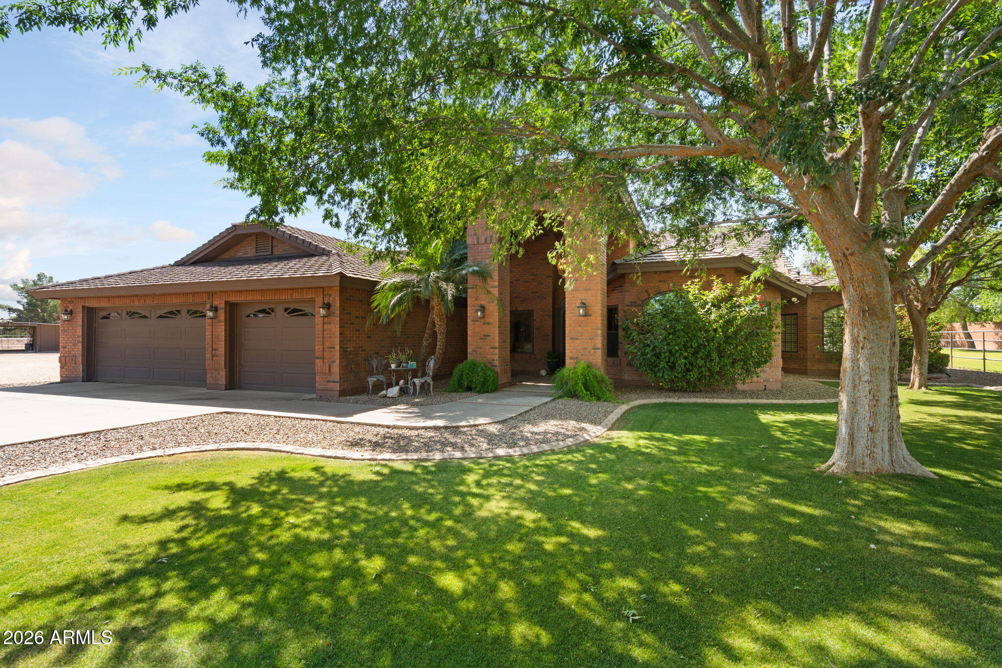 A once-in-a-lifetime rare opportunity to own this incredible estate! Both properties are available for sale--purchase the full estate or acquire each parcel separately to fit your needs.

This stunning home sits on 2+ flood-irrigated acres with no HOA, offering endless possibilities and space to live, work, and play. The property features a massive detached RV garage, sparkling pool, and beautifully maintained grounds that create the perfect private retreat.

Completely remodeled from top to bottom, this home showcases a new roof, new windows, new air conditioner, a beautifully updated kitchen, and new appliances--every detail thoughtfully designed for modern comfort and style.

Located in the heart of Gilbert, this exceptional property offers convenience &  accessibility, ust minutes from shopping, dining, hospitals, and major freeways while still providing the privacy and space of an estate setting.

Truly one of a kind, this remarkable home combines luxury, functionality, and rare acreage in one of Gilbert's most desirable locations.