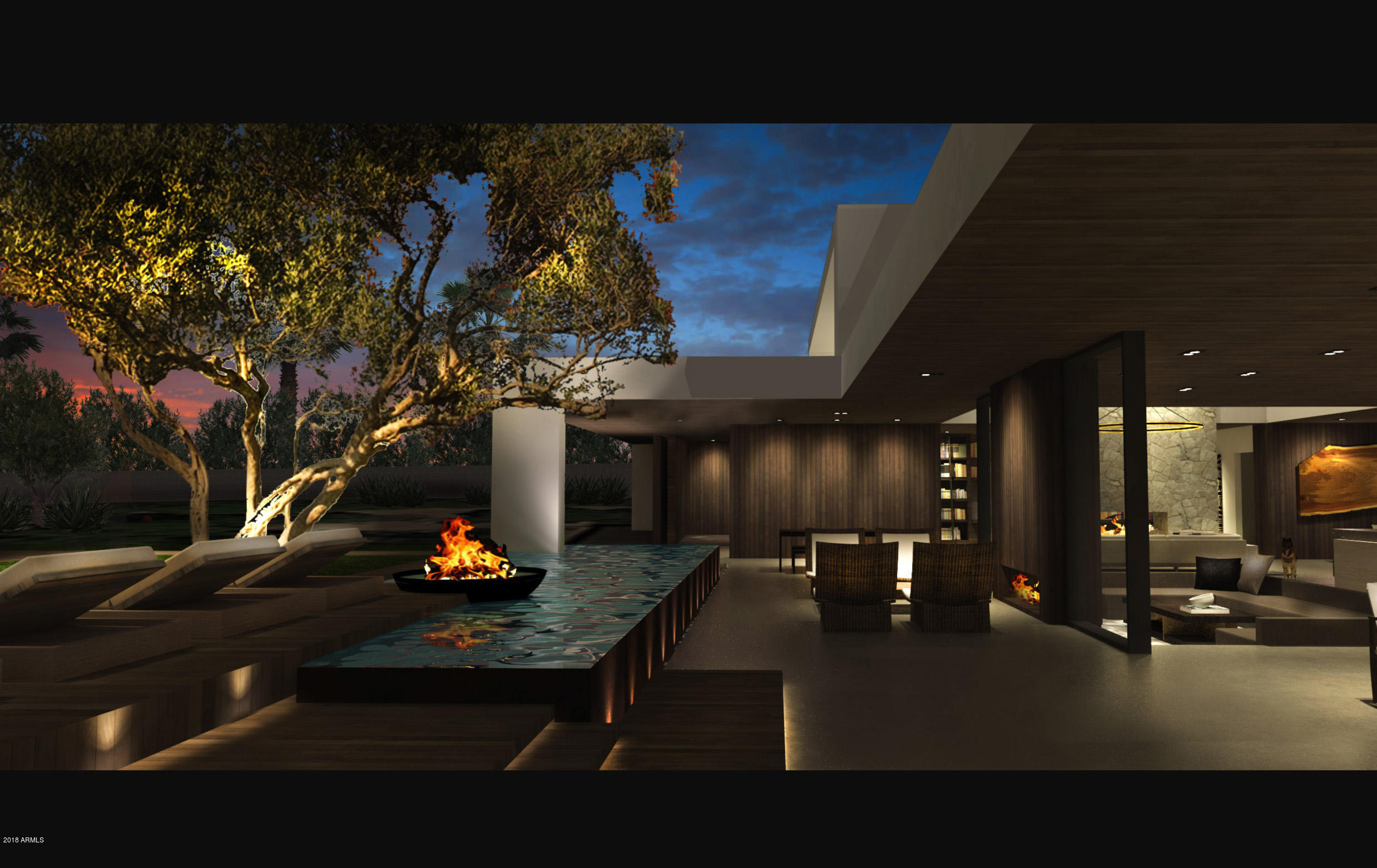 The original structure on the property was built in 1959 and has been completely re-built/re-designed to create a 2500 sq ft pool house/game room casita. The 7000 sq ft main home was built in 2018 from ground up and did not exist prior to this time. Brazilian Modern architecture best defines this new 9,500 square foot custom home on one of Paradise Valley's most prestigious streets.  Situated on nearly two acres, ''Casablanca'' offers privacy and comfort coupled with the latest in modern technological innovation. The dramatic glass pivotal front door opens to the expansive living space featuring a massive wall of 10 ft. tall Fleetwood sliding glass doors overlooking the sleek, negative edge pool and spa. Dramatic views of Camelback are seen from numerous vantage points. Other features include master bath with indoor-outdoor shower, lutron lighting and window coverings, Philippe Starck designed Duravit and Hansgrohe fixtures, Poggenpohl cabinetry, Gaggenau and Aquafire water vapor see-through fireplaces.