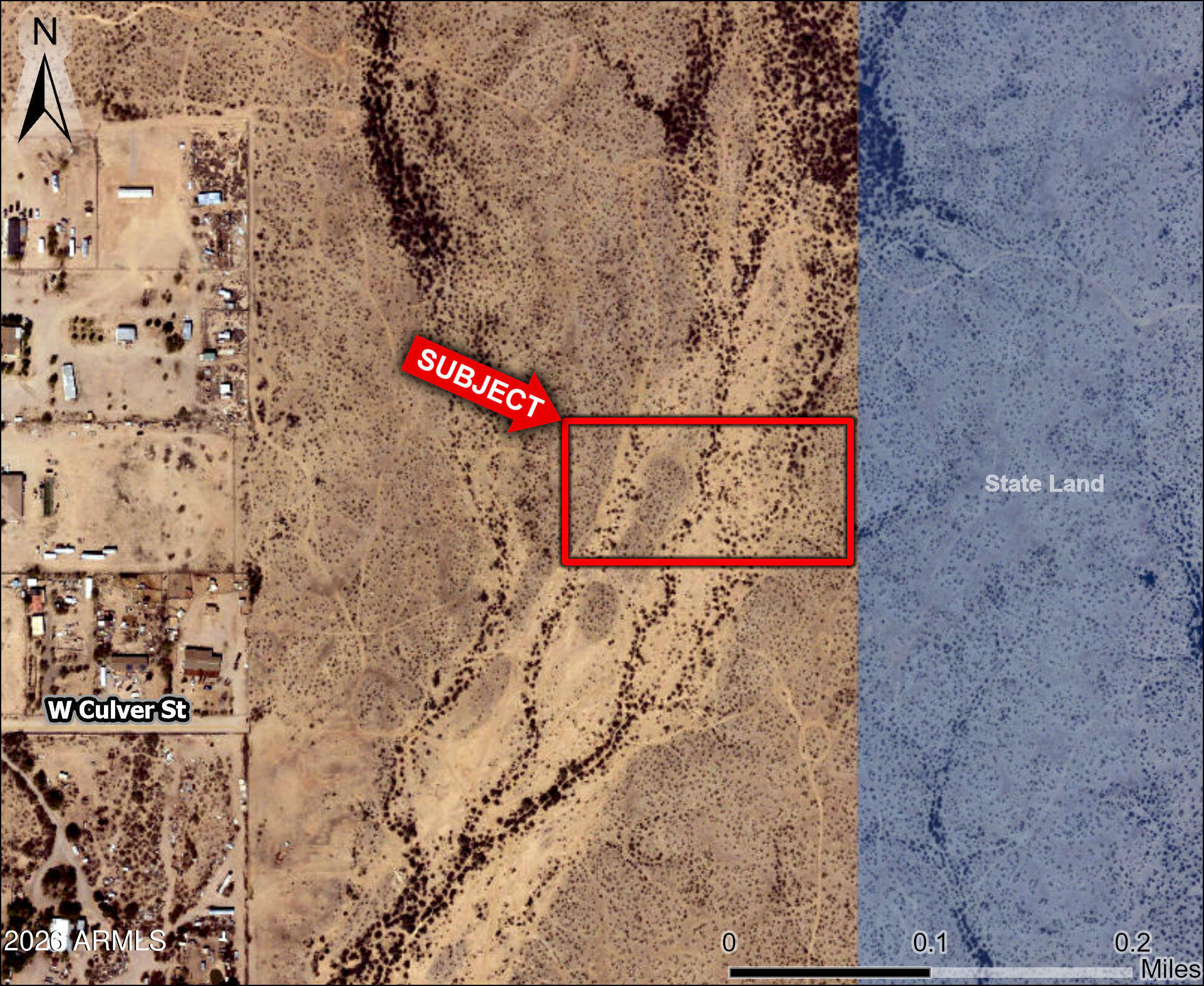 Cheap price per acre with huge upside potential.

Flat property with easy access from I-10 on Wintersburg Rd.

Permanently unobstructed views to the East due to State Land border.

Approximately 3 miles from Ruth Fisher Elementary School.