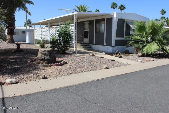 Charming 1 bed, 1 bath manufactured home in a welcoming 55+ community. This cozy retreat offers comfortable living with an inviting layout, perfect for relaxing or entertaining. Enjoy the added convenience of a private shed for extra storage, hobbies, or workspace. A wonderful opportunity to embrace easy living in a peaceful, amenity-rich setting!