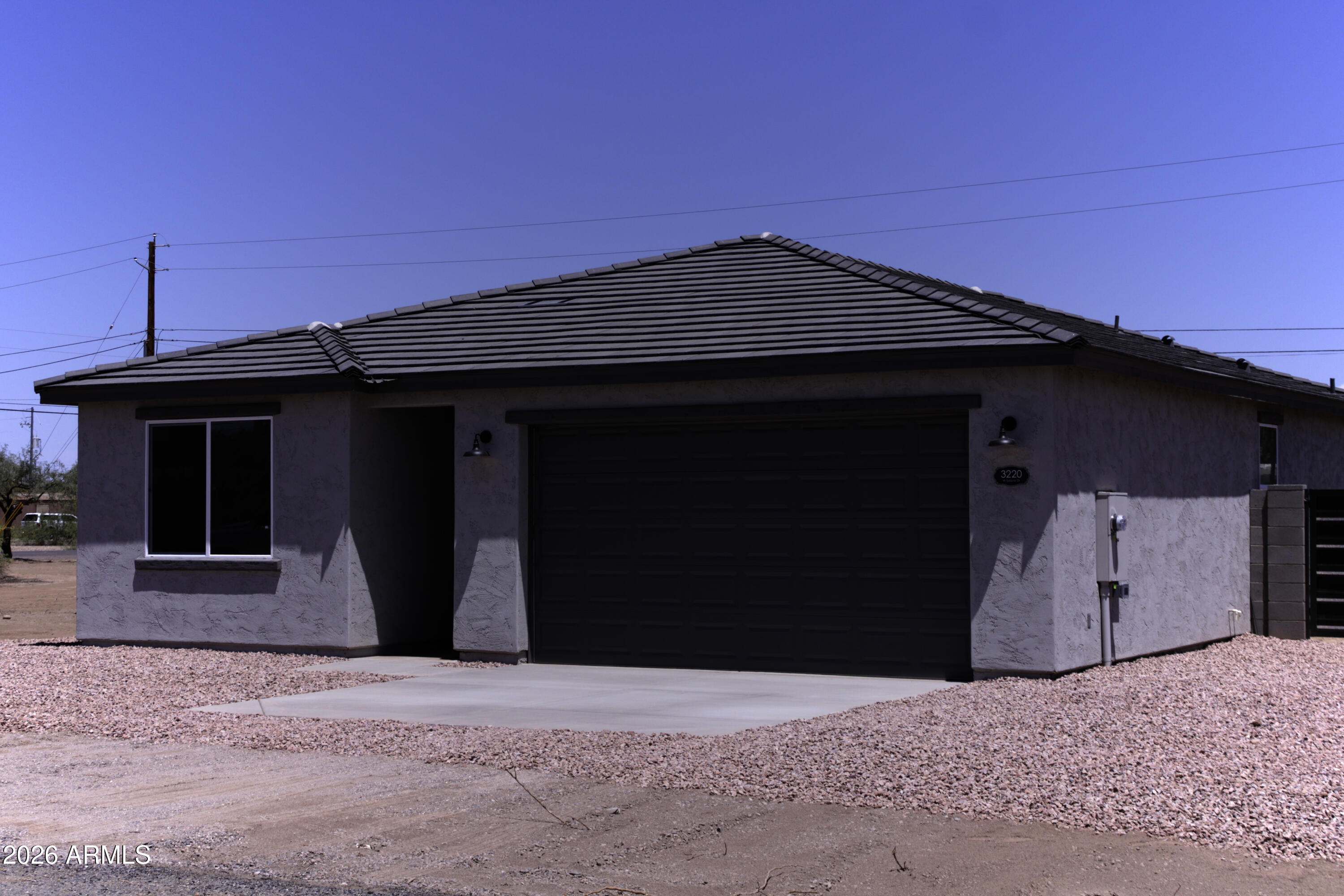 New Build in Eloy Az, showcasing a comfortable 4 Bed 2 Bath home layout, NO HOA, a walk-in closet, private master bathroom, new cinder block fence w/ RV gate, and more. An ideal upgrade for an up and coming family. Agent related to Seller.