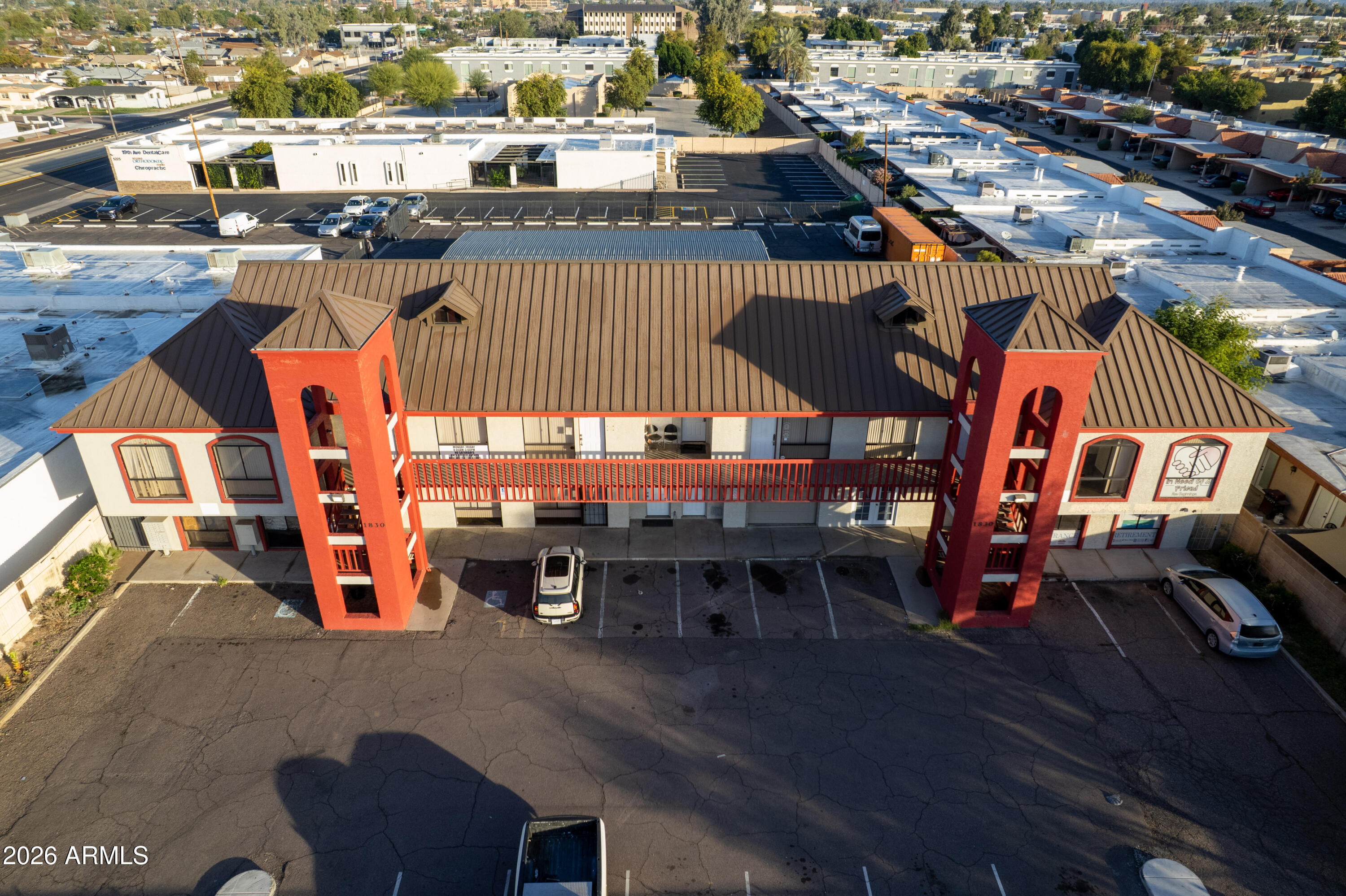 Great 2026 Investment Opportunity. Value-add office building totaling 9,056 SF with approximately 90% occupancy and below-market rents, offering immediate upside through lease-up and rent adjustments. Property is priced below replacement cost, providing a strong basis for long-term value preservation and growth.
Strategically located in Phoenix with less than one mile to freeway access, approximately 15 minutes to Phoenix Sky Harbor International Airport, and within 25 minutes of TSMC and the expanding semiconductor corridor. Ideal for investors seeking stable in-place income with future rent growth potential.