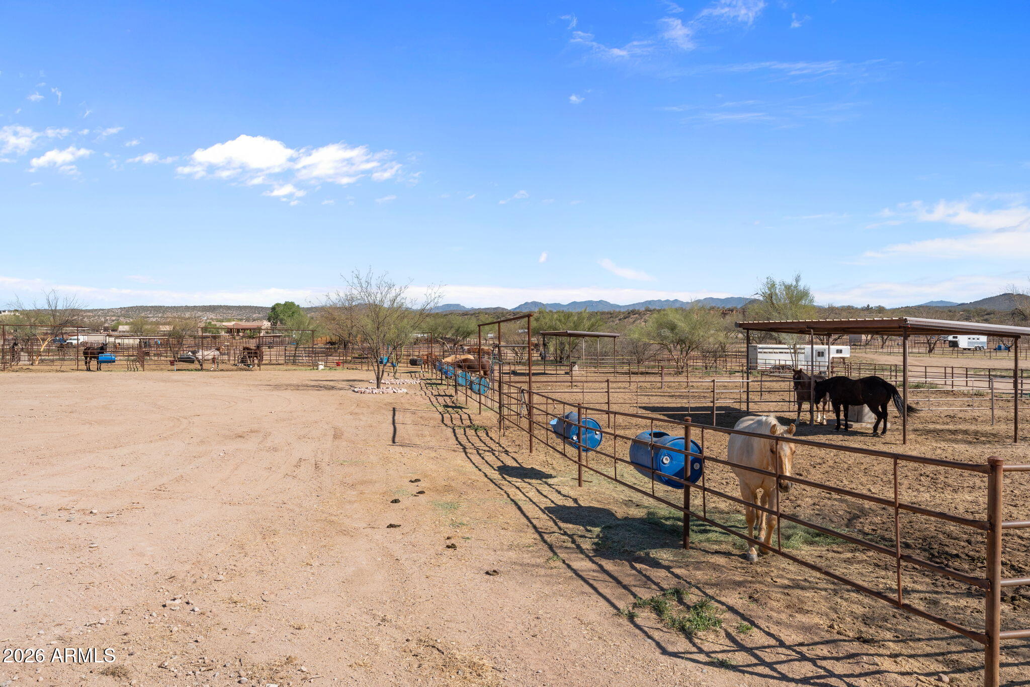 10 acres with full size team roping arena & mare motel - Residential