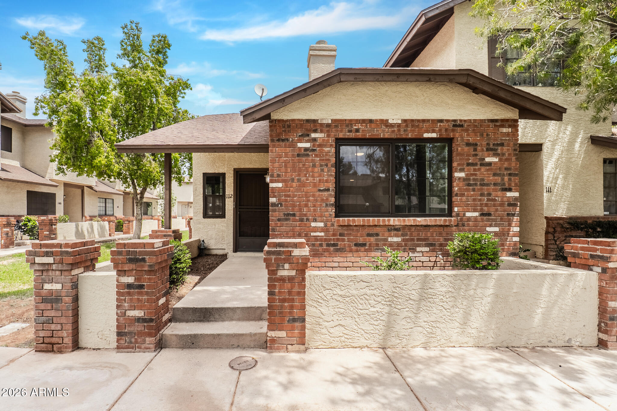 Welcome to effortless living in one of the area's most sought-after neighborhoods -- just minutes from the energy of a vibrant downtown Gilbert filled with dining, shopping, and entertainment. This beautifully refreshed single-level townhome checks every box, whether you're a first-time buyer, downsizer, or savvy investor. Fresh interior paint throughout gives the home a bright, clean canvas, while refinished cabinetry in the kitchen and bathrooms adds a polished, like-new feel without the premium price tag. The open, single-level layout offers easy living with no stairs to navigate -- ideal for any lifestyle.
Major updates are already done for you. A brand-new HVAC system means year-round comfort and peace of mind.
Outside, two covered parking spaces lead directly into your own private back patio -- a perfect spot for morning coffee, evening BBQs, or simply unwinding after a long day.
And when the sun is shining, take full advantage of the community's resort-style pool and spa -- all included with a surprisingly low HOA fee that keeps your monthly costs manageable without sacrificing amenities.
