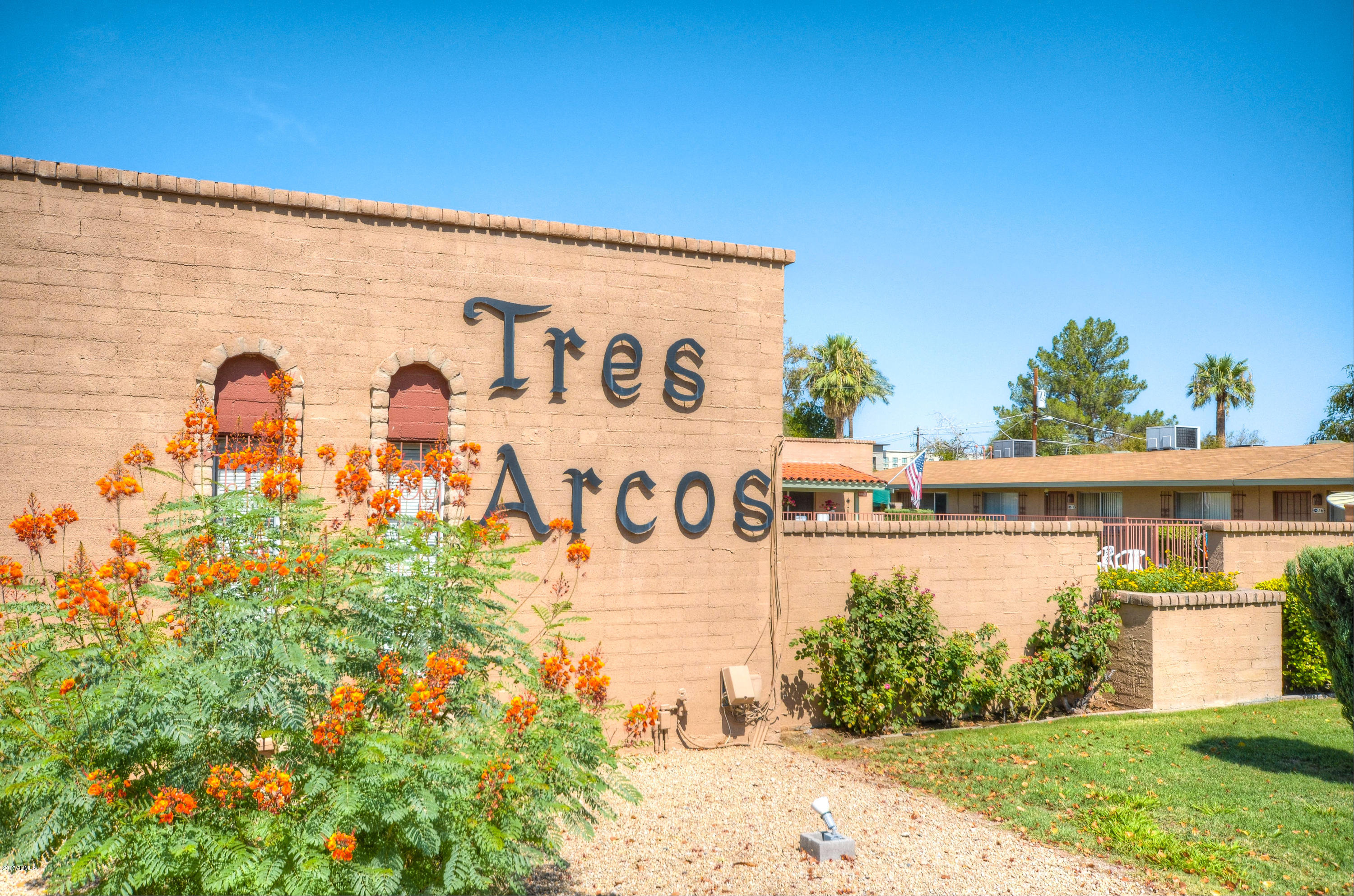 Tres Arcos is a 25-unit apartment community located in the heart of Phoenix. Nestled among historic neighborhoods and highly renovated properties, Tres Arcos is located one block from the Arizona Biltmore. Residents enjoy the close proximity to Biltmore Fashion Park and all the amenities within the Camelback Corridor. Tres Arcos is an extremely desirable location for residents and has consistently stayed fully occupied. Tres Arcos is a 1969 block-constructed property consisting of seven single-level buildings. It's vintage charm lends itself to the popular mid-century modern renovation trend that is in high demand by residents and investors alike. The property consists of all two-bedroom units with individual backyards and covered parking for each unit. Tres Arcos is individually metered for electricity and hot water and enjoys an onsite laundry facility and recently renovated swimming pool. Very few properties can provide the location and redevelopment potential that the community has to offer.