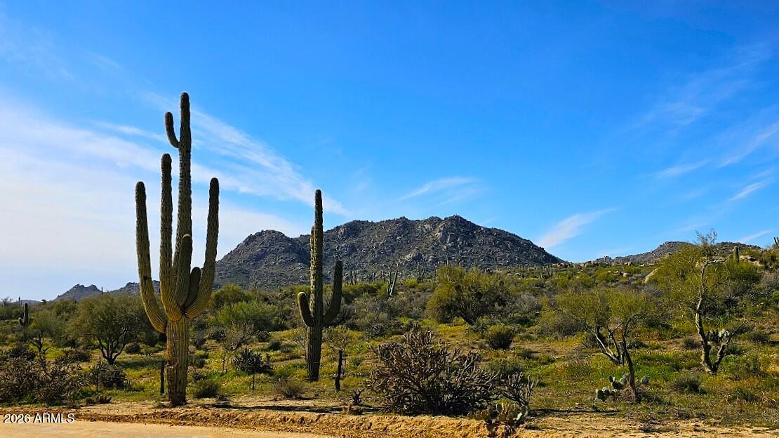Rare Scottsdale Preserve Frontage! 1+ acre homesite directly bordering the Scottsdale McDowell Sonoran Preserve in highly sought-after Scottsdale zip code, 85262. Lush desert setting w/ exceptional privacy and sweeping mountain views with Granite Mt. dominating the western horizon. 2,500' elev provides cooler temps., crisp morning air, clear, cool, starry nights, and breathtaking sunrises and sunsets.  Immediate access to miles of groomed, hiking, biking & horseback riding trails. Enjoy endless miles of off road adventures in the 3.5 million acre Tonto Nat'l Forest at the end of 136th St. Underground power and water well next door. No HOA, low property taxes. Close enough to the city yet far enough away to escape the hustle and bustle of city life.