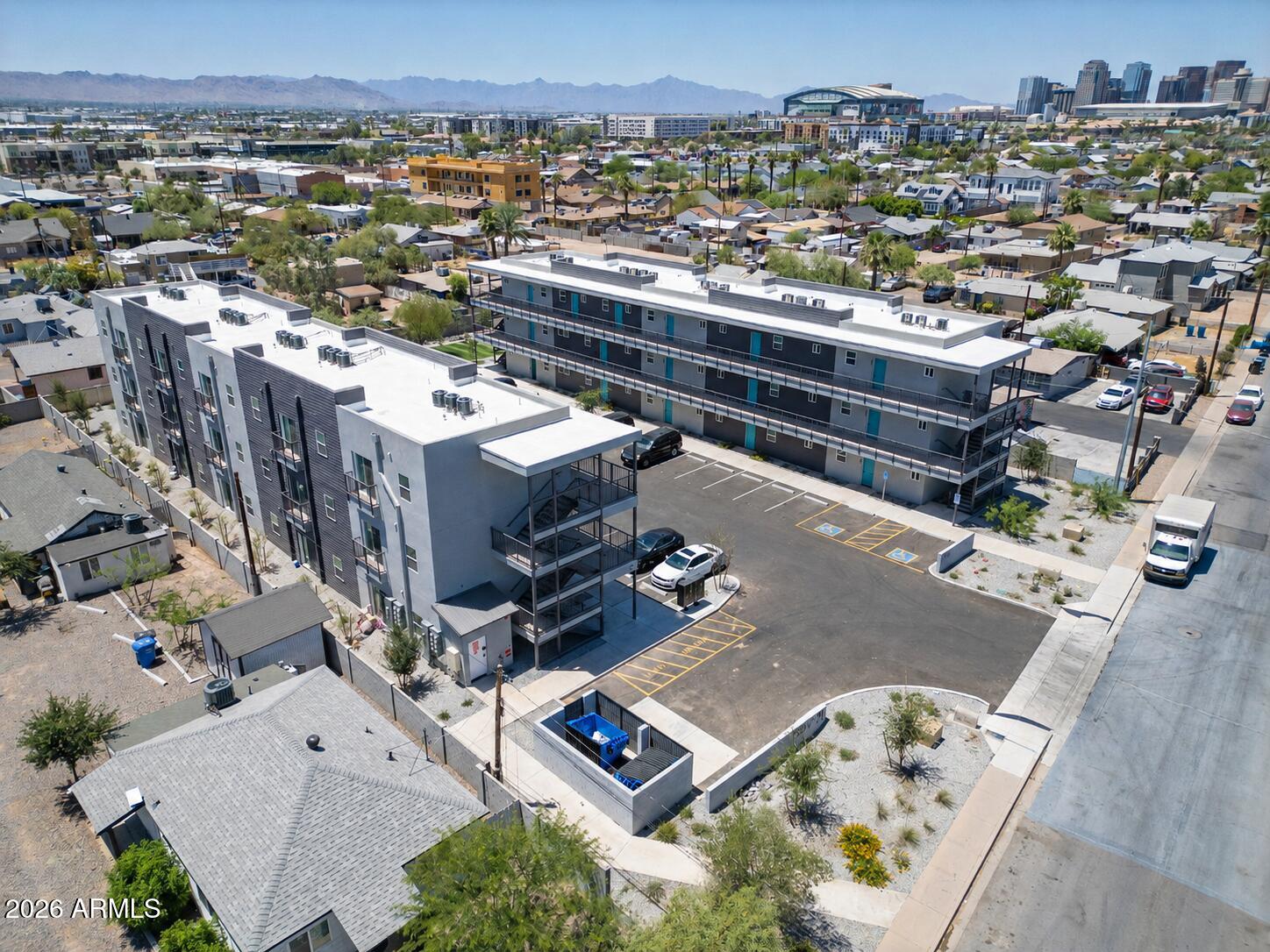 Row 31 is a newly constructed boutique style 31-unit community located at 1435 E Taylor St. in the desirable Garfield District just minutes from Downtown Phoenix. The asset offers investors a rare opportunity to acquire a fully modern, institutional quality infill property in one of Phoenix's most urban and transit-connected neighborhoods. Row 31 consists of a well-balanced unit mix of (2) studios, (18) one-bedroom, and (11) two-bedroom, two-bathroom residences, each featuring in-suite washer/dryer, stainless steel appliances, LVP flooring, quartz countertops, custom cabinetry, and smart home features. Construction finished earlier this year and the property is now nearing full occupancy.