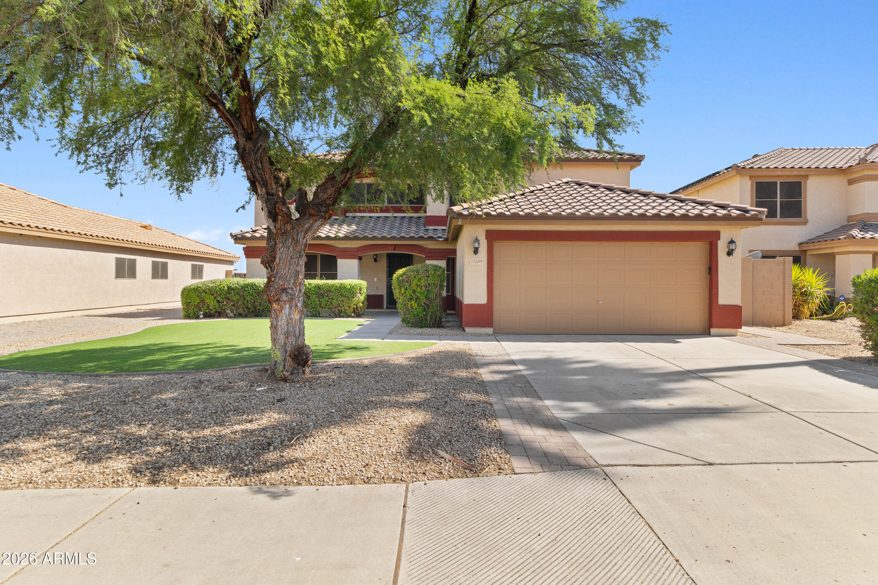 This 4 bedroom, 2.5 Bath home in Surprise brings nearly 2,900 sq ft of open living space with warm natural light, upgraded kitchen vibes, and room for everyone to spread out. The oversized kitchen features stainless steel appliances, an island setup perfect for hosting, tons of cabinet space, and a large pantry that is ready for your groceries. 

Upstairs and downstairs living areas give this home flexibility for movie nights, game rooms, or that home office. 

The backyard is designed for entertaining with a sparkling pool, built in BBQ, putting green, and covered patio.