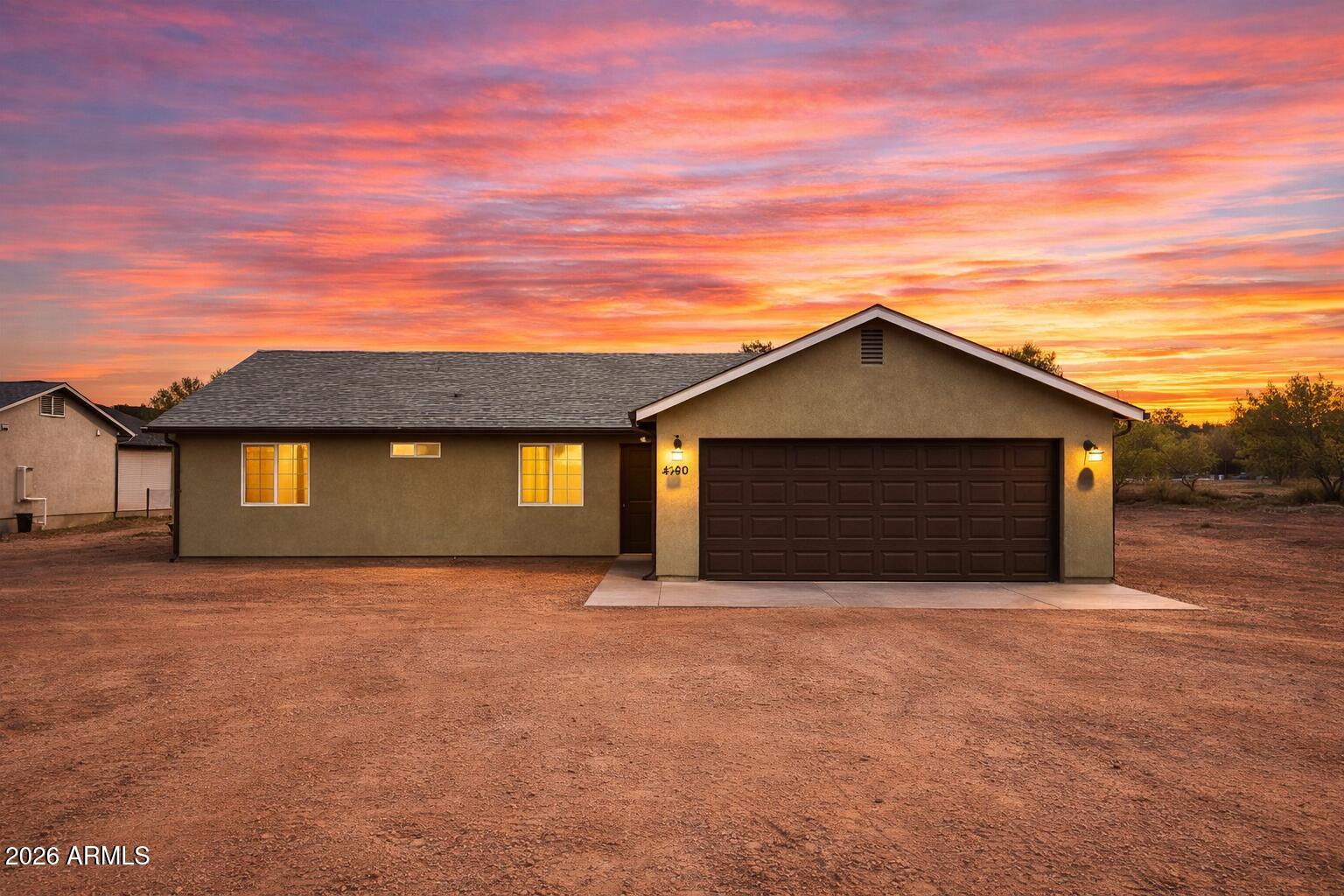 Experience modern living in this beautifully crafted new build, set for completion in 2025. This energy-efficient home features spray foam insulation, high-performance windows, and energy-saving lighting throughout to help keep utility costs low. Offering just under 1,500 sq ft, the open-concept floor plan includes 3 bedrooms and 2 bathrooms--perfect for comfortable living and entertaining. Conveniently located approx. 24 miles from Sedona, 10.7 miles to Camp Verde, and 9 miles to Cottonwood and the Verde River. Enjoy nearby attractions including Montezuma Castle, Montezuma Well, Beaver Creek Park, and scenic hiking trails. Seller is offering a credit for buyers concessions inlou of back yard not being finished.