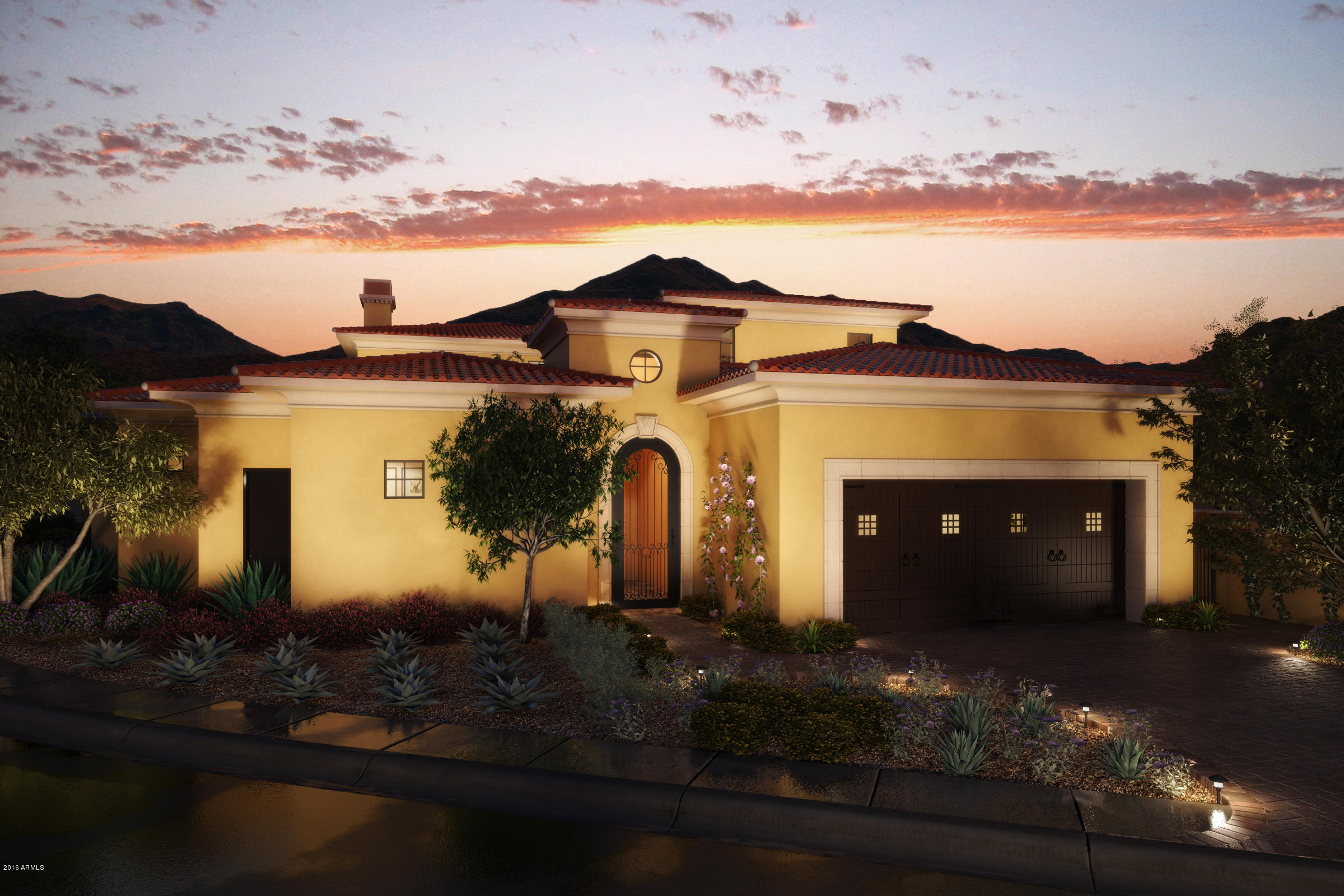 Sterling Estate Villas features a Mediterranean design with a combination of Italian Renaissance and Spanish Revival architecture. Lush courtyards, mature landscaping, and sweeping mountain and city views. iPad controlled automation systems, Gourmet Kitchen w/Sub-zero/Wolf Appliances throughout. Natural stone & wood flooring, Custom designed stone showers, Natural Gas energy efficient Hybrid water heater with recirculation system. Awarded gold-level certification by the National Association of Homebuilders as the ''greenest homes in Arizona''. Great location with majestic mountain and city views. Adjacent to protected open space w/views of McDowell Mnt. Home is close distance to the Silverleaf Club & Village Health Club.