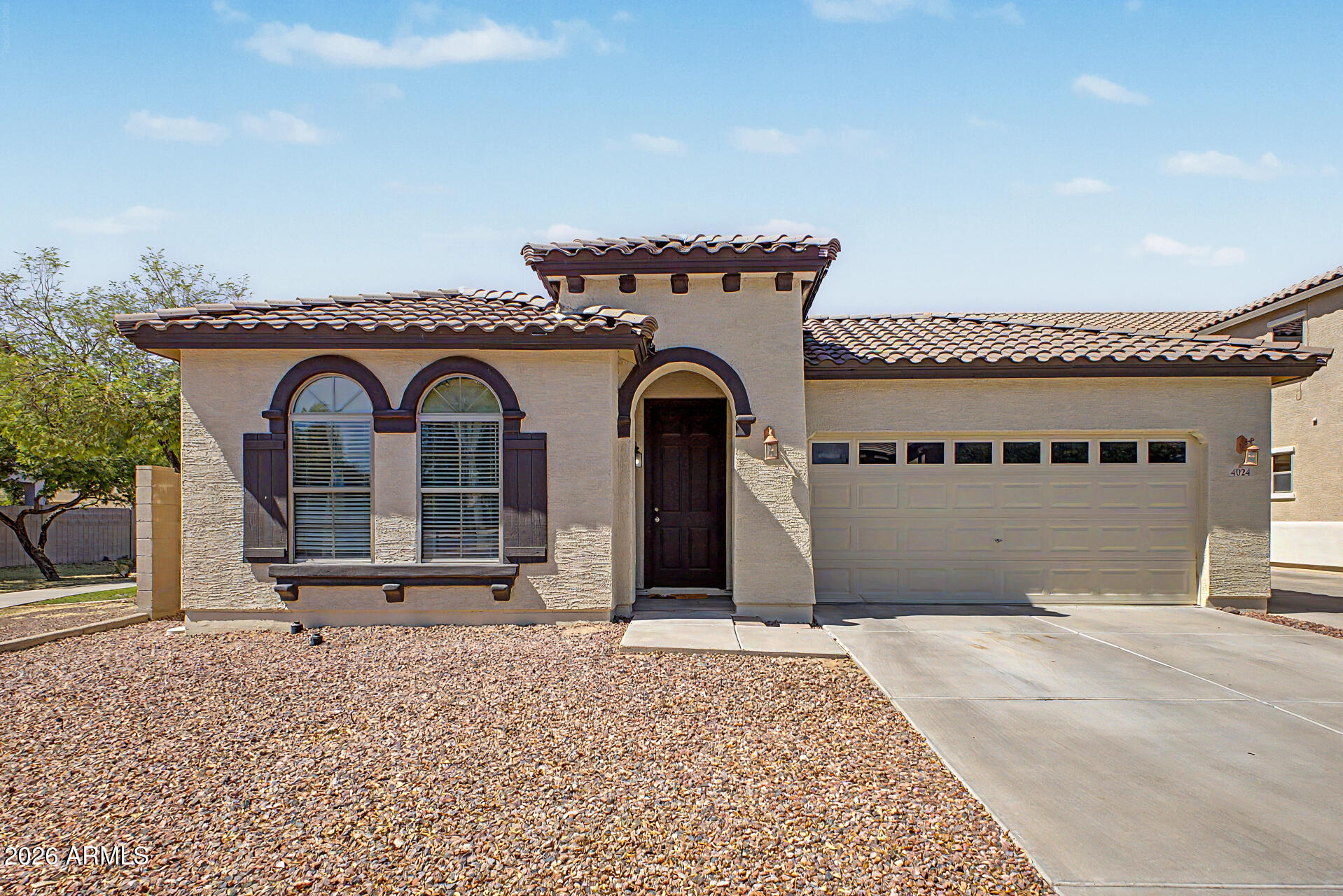 Looking for a new home? This charming single-level residence in Montana Vista! Sits adjacent to a common area, it offers 3 beds, 2 baths, a 2-car garage, and a low-care landscape. Enter to find a seamlessly flowing open layout, perfect for everyday living & entertaining! Natural light filled the inviting interior, complemented by layered crown molding, a designer palette, and wood-look flooring throughout. The open-concept kitchen boasts SS appliances, ample white cabinetry, a pantry, and a butcher block island w/breakfast bar. The primary bedroom has an ensuite with a walk-in closet. The third bedroom, with a double-door entry, is ideal for an office as well. Enjoy relaxing or have a fun gathering in the backyard with an extended flagstone-covered patio! Don't miss this great opportunity!
