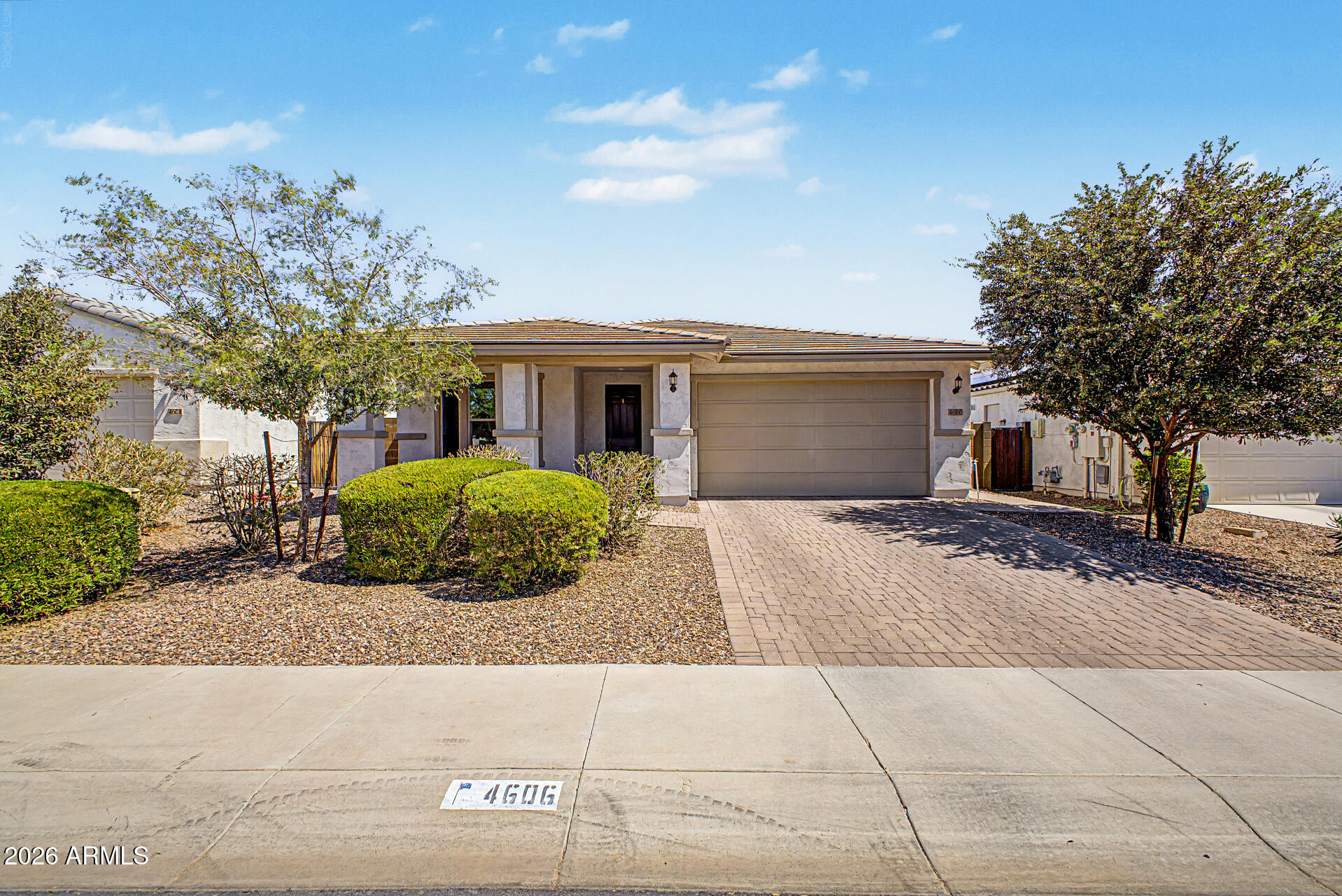This 3 bed, 3 bath split-floor plan has been kept in immaculate condition and comes with all the upgrades you'll want in a home.  From the flooring to the kitchen counter tops, cabinets and steel appliances, this truly is a turn key home.  Even the windows are tinted to increase energy efficiency during the hot months.  The 3 car tandem garage has a 50 amp outlet for car chargers and comes with epoxy flooring.  Backyard block wall was recently painted to match the home.  Owners completed full home inspection prior to listing, roof and plumbing repairs completed, so this home is move-in ready.