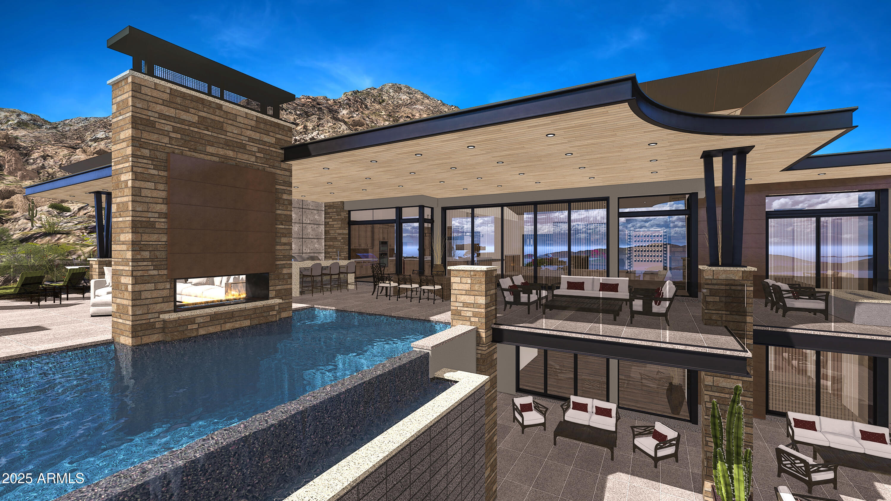PRE CONSTRUCTION PRICE - FULL GOLF MEMBERSHIP AVAILABLE TO BUYER.  The Continental Mountain is the backyard for this extraordinary Cintarosa home.  The largest site in the neighborhood, this home itself will sit on a knoll dramatically above its point of entry allowing for expansive mountain and valley views.   This sleek contemporary home is encapsulating modern luxury with the natural surrounding beauty of the Sonoran Desert and private 25 Acres. Nestled at the end of a winding road, perched into the hillside where the horizon paints an exquisite blend of colors during the sunrise and sunset. Featuring elements of stone, glass and wood this home will come together harmoniously to create an elegant symphony textures and forms. The heart of the home is a great room space with open kitchen featuring floor to ceiling windows that will capture the panoramic vistas, inviting the outside in. The patio spaces are an extension of the home's grace, boasting an infinity-edge pool and spa that will seemingly blended with the horizon.  Enjoy the bar/bbq along with dining area for al fresco meals, and a fire pit where stories will be shared under the starlit skies. 
This floorplan allows for 100% single level living with main floor featuring split primary bedroom, two private guest en-suites, wine room, study and 5 car garage.   Lower level encompasses a large game /bonus room and two private en-suites.    Perfect for a couple or entertaining groups of family and friends this 7945 square foot 5 bedroom, 5 car garage home with a total of 14,320 square feet under roof is waiting for you. 
Automobile lifts can be added in garage for additional car storage. 
BUYER AND READY TO TRANSFER UPON APPROVAL FROM DESERT MOUNTAIN CLUB AND A SUCCESSFUL CLOSE OF LAND AND HOME BUILD CONTRACT