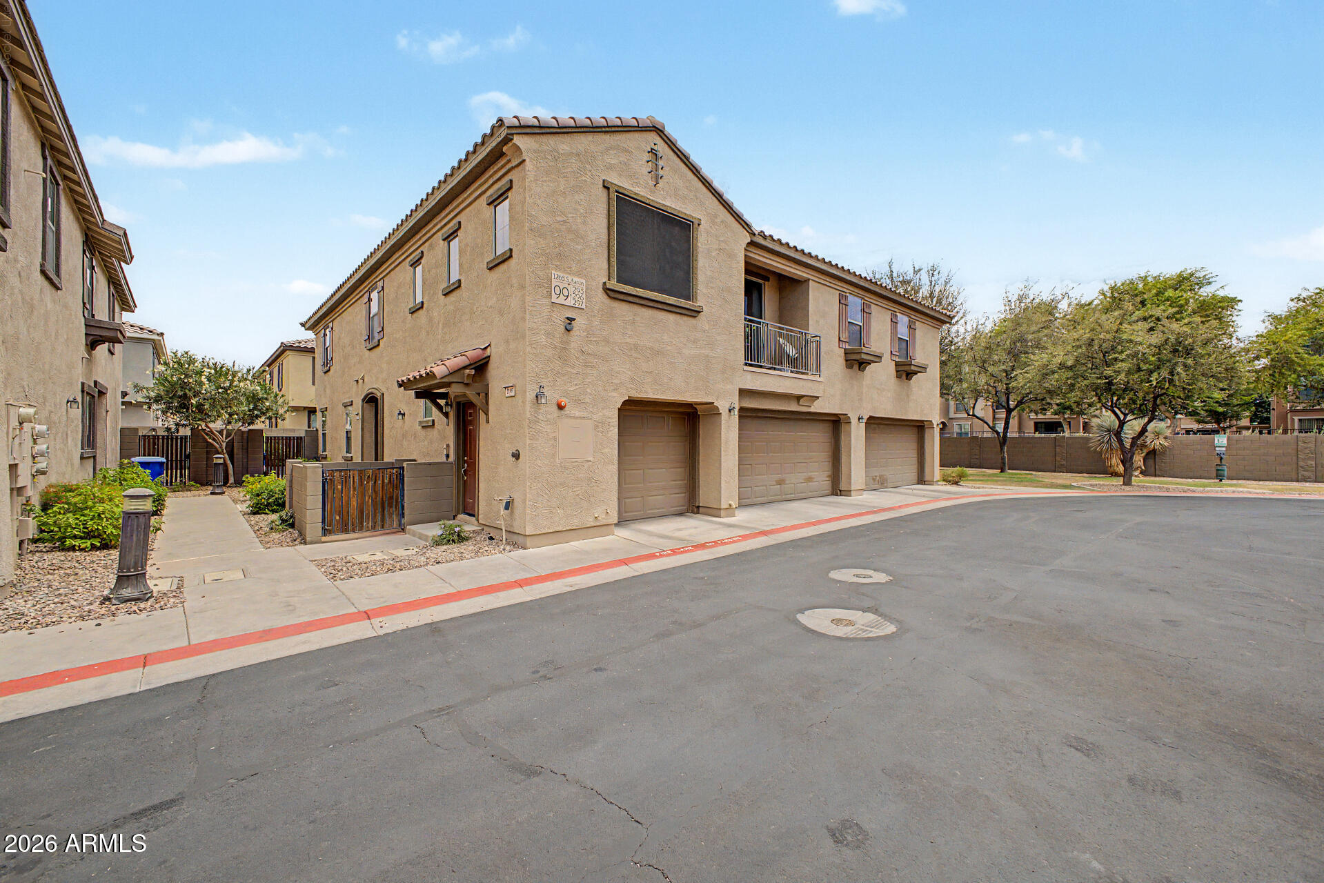 Welcome to this bright and move-in ready 2 bedroom, 2 bath townhome in a vibrant Mesa community! This end unit offers great views, lots of natural light, and an open layout that feels comfortable from the moment you walk in! The kitchen features granite countertops, a breakfast bar, walk-in pantry, and electric appliances that all convey. The home has been beautifully updated with new flooring, including laminate in the kitchen, bedrooms, and hallway, plus brand new carpet in the living room and stairwell. Neutral fresh paint, & all new screens throughout. Major updates include a 2022 AC and brand-new 2026 water heater as well. Inside laundry with the washer and dryer included, along with a private balcony to enjoy the views. The 1 car garage provides direct access into the home. This sought after community offers a pool, spa, park, and greenbelt, all close to schools, shopping, dining, and everything Mesa has to offer! You won't want to miss out on this great opportunity! This beautifully well kept home is going to go fast!