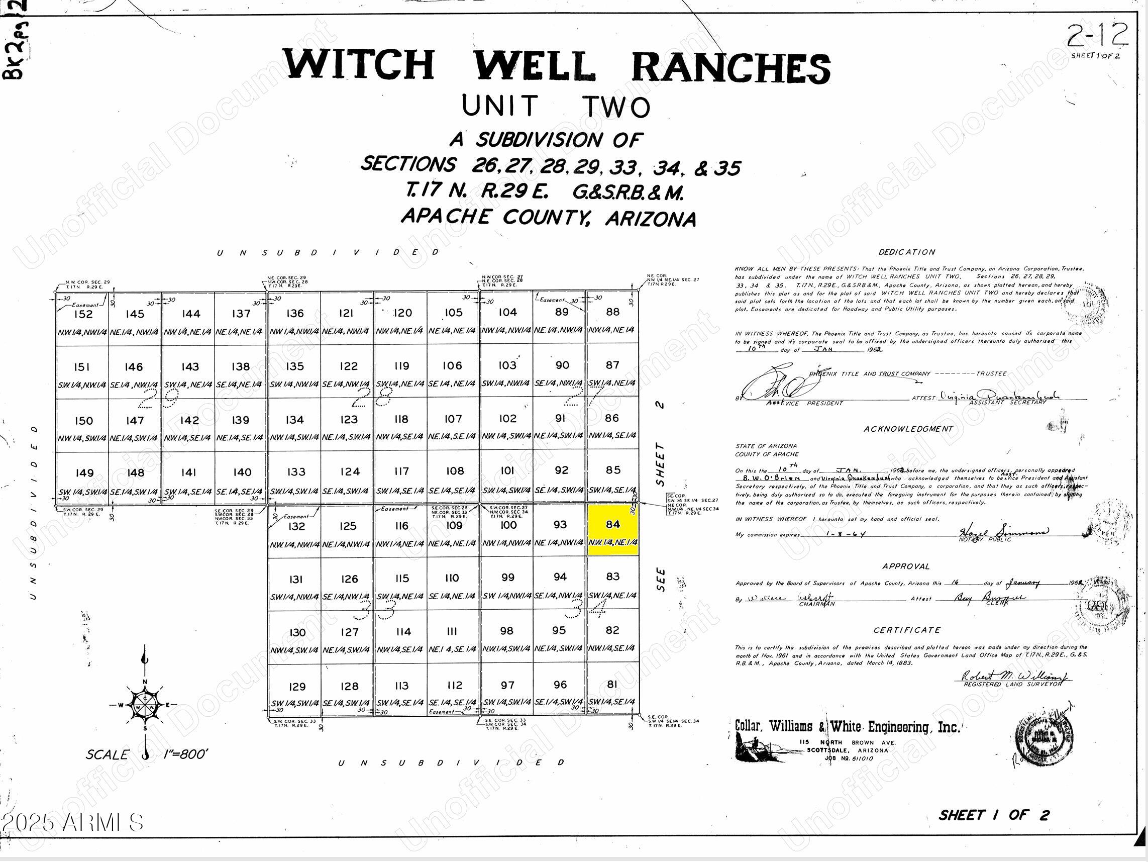 WITCH WELL RANCHES UNIT 2 - Land