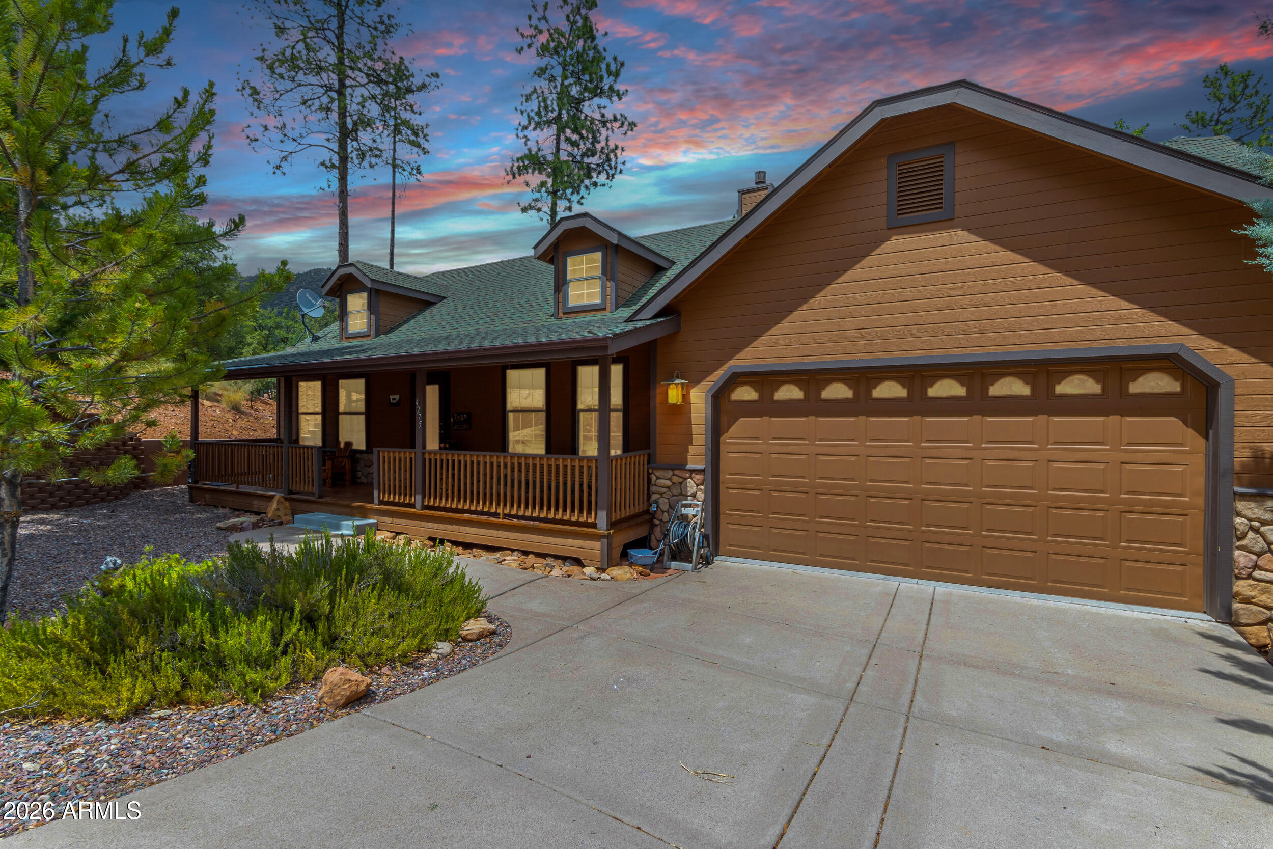 LUXURY MOUNTAIN RETREAT in Strawberry Hollow | Pine, Arizona
Escape the desert heat and experience refined mountain living in one of Pine's most desired communities--Strawberry Hollow. Surrounded by towering pines, breathtaking forest views, and unmatched privacy, this fully furnished luxury cabin is the perfect second home, weekend escape, or year-round residence.
Designed to capture the warmth of a high-end mountain lodge, the home welcomes you with soaring 15-foot tongue-and-groove vaulted ceilings, recessed lighting, and two inviting fireplaces, including one in the spacious primary suite. The custom chef's kitchen is beautifully appointed with brand-new quartz countertops featuring a dramatic waterfall edge installed in 2026, custom solid wood cabinetry , stainless steel appliances installed in 2024, a craft ice maker, and an expansive walk-in pantry.
Situated on a private half-acre lot backing directly to the forest with no neighbors behind, you'll enjoy peaceful mornings overlooking the treetops from the expansive upper deck and tranquil evenings beneath some of Arizona's most spectacular star-filled skies. During the winter months, a seasonal creek gently flows through the back of the property, adding to the natural beauty and serenity.
The fully finished 1,000-square-foot walkout basement offers exceptional flexibility for entertaining or hosting guests, featuring brand-new flooring, and a beautifully renovated bathroom with a new shower (2026). Whether it's game nights with the included pool table and ping pong table or relaxing after a day outdoors, this lower level creates the perfect private retreat.
Every detail has been thoughtfully upgraded for comfort, convenience, and peace of mind, including an upgraded Jacuzzi spa with dual jets, touchscreen controls, lighting, and a saltwater system, premium bedroom carpeting, metal security screen doors throughout, upgraded gutter guards, a retaining wall for added privacy and erosion control, and a well-maintained roof in excellent condition per the 2025 home inspection.
Best of all, this incredible mountain escape is being sold completely furnished, including custom solid wood furniture, TVs, pool table, ping pong table, cornhole, and more--allowing you to begin enjoying cabin life from day one.
Perfectly located just 25 minutes from Payson and approximately 1 hour and 45 minutes from the Phoenix metro area, you'll have easy access to local restaurants, golf courses, hiking, mountain biking, fishing, hunting, and the natural beauty of Tonto Natural Bridge State Park. Strawberry Hollow has become one of Pine's most desirable luxury communities for professionals and second-home owners seeking cooler temperatures, peaceful surroundings, and an elevated mountain lifestyle.
This is more than a cabin--it's a turnkey luxury retreat where every season invites you to slow down, reconnect with nature, and create lasting memories.