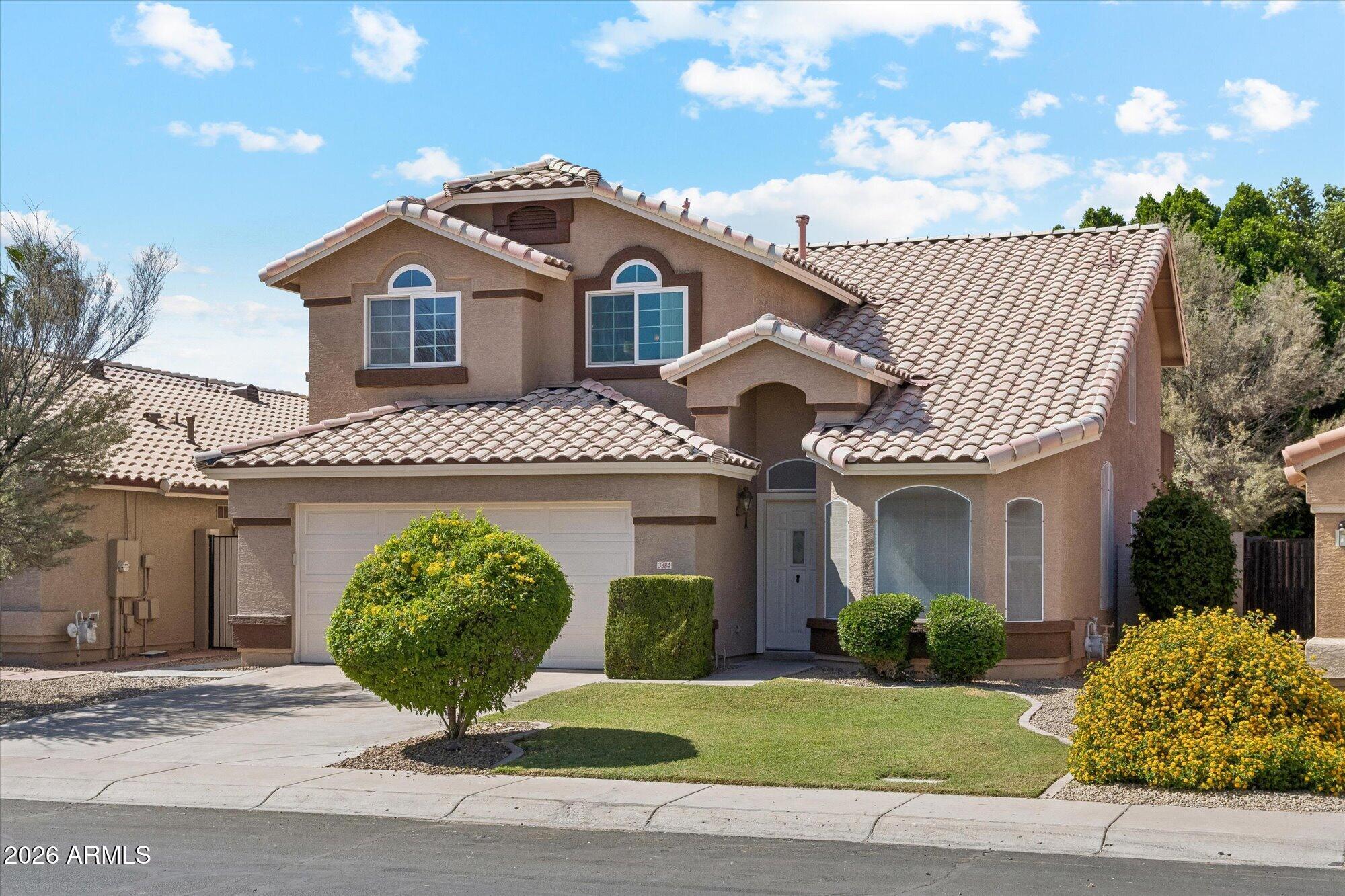 Move-in ready and beautifully updated, this family-friendly 4-bedroom, 2.5-bath two-story home in desirable Carol Rae Ranch offers over 2,000 sq. ft. of clean, comfortable living space with room to grow. Recent improvements include a newly redone roof, brand-new carpeting, and fresh interior and exterior paint. Durable tile flooring enhances the entry, kitchen, bathrooms, and laundry room, while new neutral carpet adds warmth throughout the living areas and bedrooms.The spacious eat-in kitchen features a center island and opens seamlessly to the large rear family room, creating the perfect space for gathering and entertaining. A formal living and dining room, convenient powder room, and inside laundry add to the home's thoughtful layout. Large primary suite w/private balcony to rear yard.