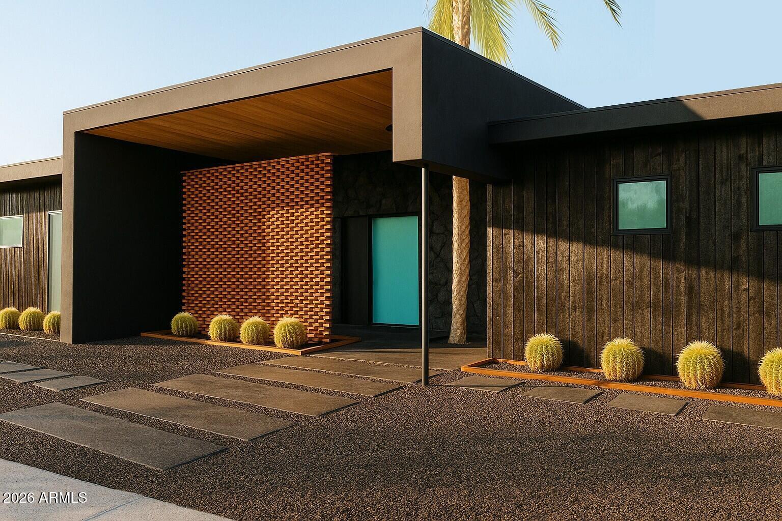 Mid-Century charm meets modern luxury in this 2026 masterpiece, expertly imagined by Blackout Design x Studio Stinnett. This Park McDowell residence is undergoing a complete renovation and expansive 1700 sf addition honoring its iconic roots while elevating it for modern living. The design team has meticulously transformed the original property, resulting in a seamless blend of architectural integrity and modern livability.  Desert modern living at its finest, an exclusive opportunity within one of the area's most coveted and evolving neighborhoods.

ACCOMMODATIONS INCLUDE: 4 bedrooms • 4 bathrooms +  575 SF of large versatile flex space not included in SF • Primary suite with impressive skylit walk-in closet • Separate water closet • Wet-room with oversized zero-clearance shower + freestanding tub - Expansive primary bedroom w/ 8' glass sliding doors to backyard - A second ensuite with walk-in closet + 8' glass sliding doors to backyard - KITCHEN + DINING: 11-foot waterfall island - Café appliance package - 36" gas cooking top - Double ovens - Floor-to-ceiling glass in dining area - Built-in bar w/ beverage refrigerator + coffee station - OUTDOOR LIVING: High patio ceilings w/ open skylights - Play pool w/ Baja ledge - Corten corrugated steel + block wall fencing - Custom steel gates - FUNCTIONALITY: Drop zone + built-in storage cubbies - Extra-large laundry + butler's pantry - Double stacked washers + dryers - ARCHITECTURAL FEATURES: - Entry patio w/ iconic mid-century breeze block wall + round cutout for the signature palm tree - Soaring 12' living room ceilings - Clerestory windows - Suspended modern fireplace - Seamless indoor-outdoor living w/ 16' glass sliding doors to back patio - Wide-plank oak flooring throughout - Black aluminum windows + doors - COMPLETELY UPDATED + MODERNIZED in 2026 with: - Roof - 2-zone HVAC systems - Plumbing + sewer lines - 200-Amp electrical panel - 2-zone tankless water heater - Fully insulated - Built-in indoor + outdoor speakers - Fire sprinklers - Rare opportunity to own a Modern masterpiece in the highly sought-after Park McDowell neighborhood - LOCATION: Near Downtown Scottsdale, SkySong, 101 Freeway, Downtown Tempe + modern grocery amenities (Sprouts, Whole Foods + Costco coming soon nearby). Walkable to neighborhood hangout Night Owl Pizza, near L.A. Milk Depot, Chula Seafood, DeFalco's Italian Deli, and so much more.