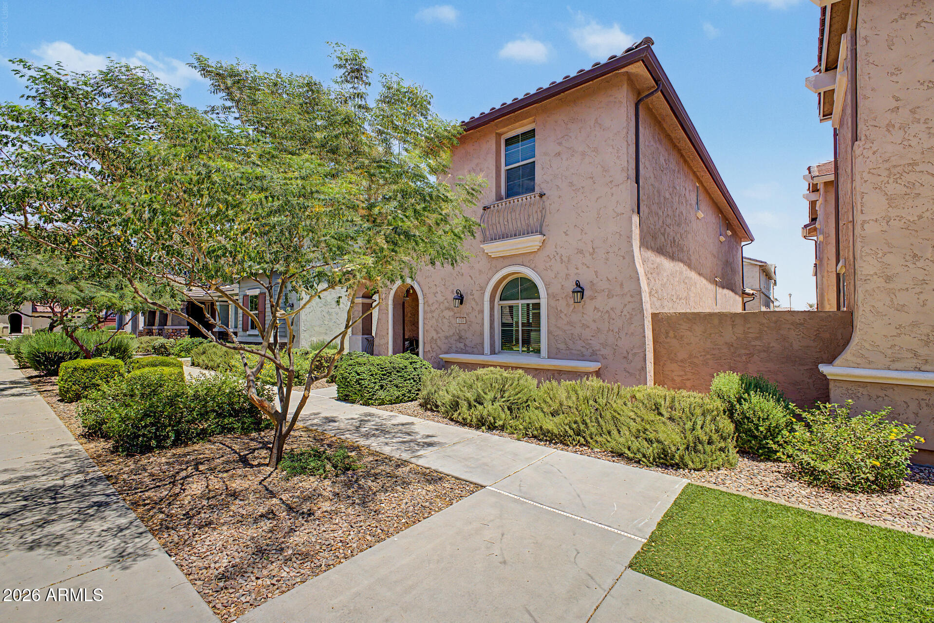 Stunning two-story home in the highly sought after Cooley Station featuring 3 bedrooms, 2.5 baths, and an expansive loft ideal for a second living area, office or playroom. Tile flooring throughout offers a modern, low maintenance lifestyle with no carpet. The kitchen includes a brand-new gas stove, microwave, dishwasher and refrigerator, adding fresh value for the new homeowner. The low maintenance backyard features a convenient doggy door. Ideally located across from both an elementary and high school. Residents enjoy resort style amenities including an oversized pool with shade and water features, pickleball and basketball courts, and a playground. Close to shopping, dining and entertainment. OWNER /AGENT