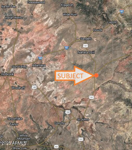LARGE 40 ACRE PARCEL NEAR ST. JOHNS AZ!! GREAT OPPORTUNITY TO OWN PROPERTY IN NORTHERN ARIZONA WHERE YOU CAN ENJOY THE CLEAN AIR, COOLER WEATHER & VIEW THE STARS!   IDEAL FOR OFF-GRID OR RECREATIONAL USE. APPX 6400 FT ELEVATION. ZONED A-GENERAL. APACHE COUNTY APN 205-09-032*BUYER TO VERIFY, ZONING/USE , UTILITIES, ACCESS & ALL PERTINENT INFORMATION. DIRECTIONS:  US HWY 191/N7300 - EAST ON N7300 JUST OVER 1 MILE, NORTH ON N7299 2.75 MILES TO SE CORNER OF PARCEL. USE CAUTION ROAD IS OVERGROWN IN SOME AREAS - 4WD REQ. DO NOT USE ADDRESS TO LOCATE, MUST USE GPS 34.890951, -109.220045.