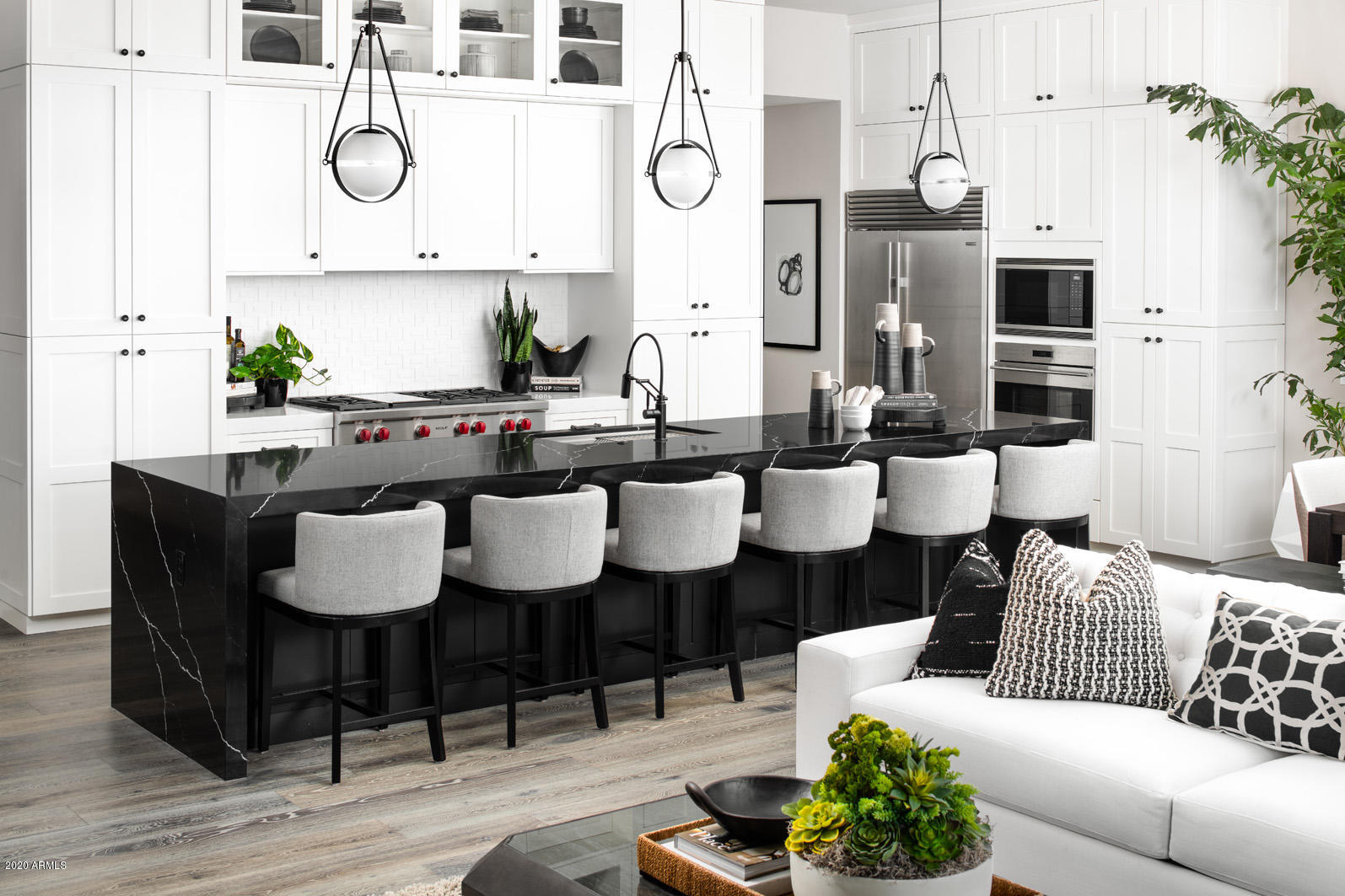 Camelot MODEL HOME at Seven Desert Mountain!  The epitome of bespoke, luxury and lifestyle combined...welcome to the Villas at Seven Desert Mountain.  If you have been searching for an open great room, energy efficient, Contemporary, fresh, new build with golf course views and generous amenities, this is it!  This approx. 4400 sq ft two story plan has 4 bedrooms, bonus room, 4.5 baths, 4 car garage, overlooking Seven golf course.  Camelot Homes has brought over 50 years of Arizona home building to one of the most prestigious golf communities- Desert Mountain.