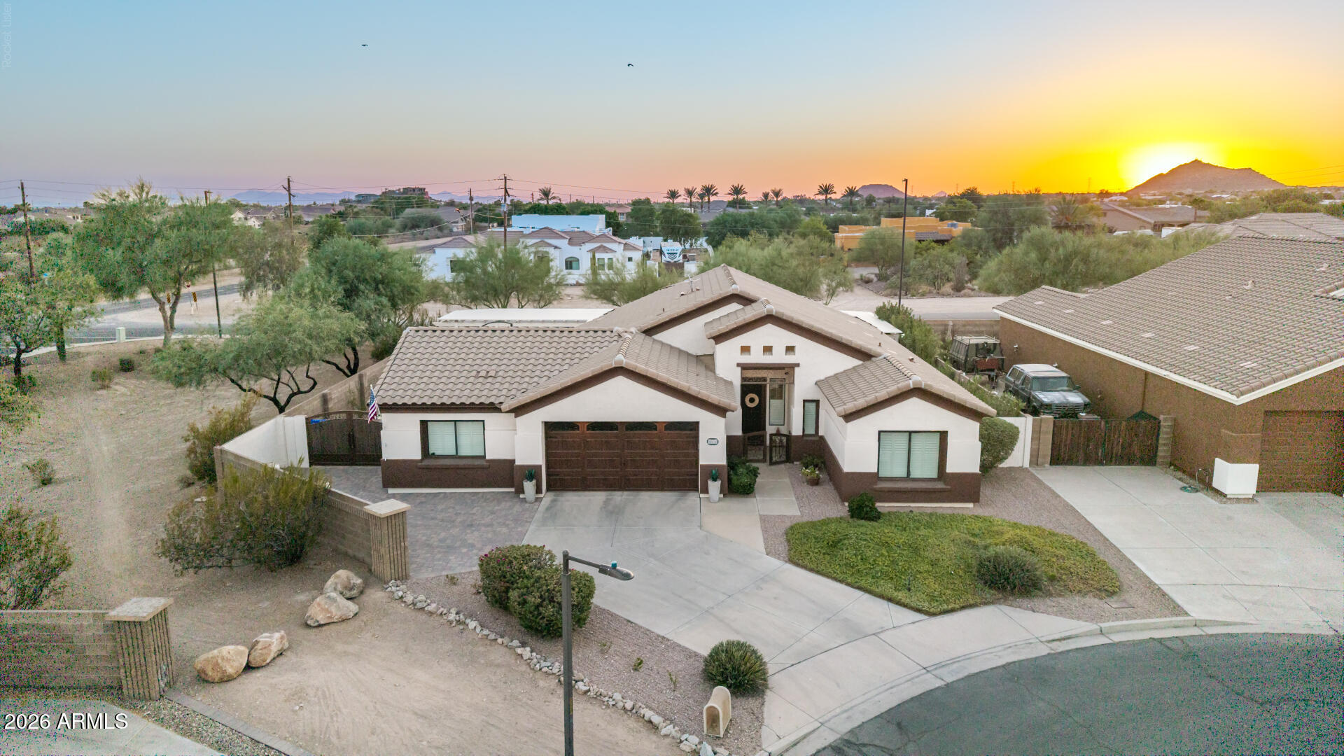 Some homes check the boxes. This one exceeds expectations. Thoughtfully improved with more than $200,000 in upgrades, this beautifully maintained Salerno Ranch resort home delivers the perfect balance of comfort, style, and outdoor living. The open split floor plan includes 3 bedrooms, a versatile bonus room that can be an office/workout room/extra bedroom, remodeled kitchen with granite countertops, Samsung stainless appliances, plantation shutters, updated lighting, and a new roof (2026). Outside, enjoy a resort-inspired backyard complete with an impressive pergola, spa, fire pit, extensive hardscape, RV gate, and custom ironwork. Conveniently located near the Superstition Mountains, Usery Mountain Regional Park, Lost Dutchman State Park, Canyon Lake, shopping, dining, and Loop 202.