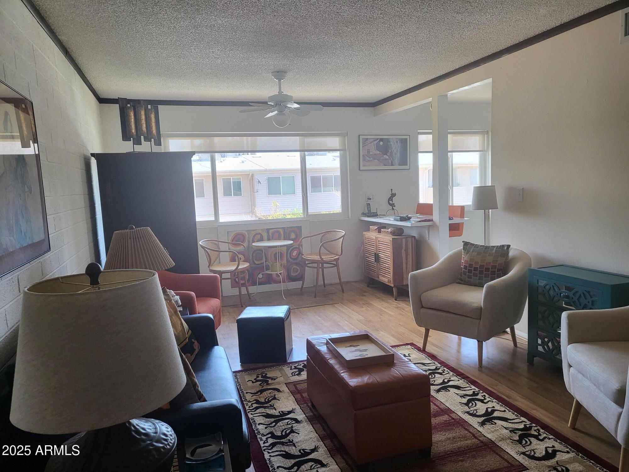 Incredibly priced, remodeled 1 bedroom, fully furnished, with enclosed balcony(great den or 2nd bedroom) Dual Pane windows, updated kitchen & bath, near cov. parking, pool & mail. Coop must be cash only, no rentals allowed, service/comfort animals only, No Title fees/buyer has membership for life, fast & easy board & credit approval done by coop. $378 monthly covers: Taxes, blanket insur, water, garbage, pest, full repair of A/C & Heating units, water heater, electrical & plumbing in walls, 4 pools, 4 laundry rooms, exercise rm, meeting rm, library, picnic & play areas. Near freeways, shopping, parks, free trolley, bus stop! Perfect for winter visitors, ASU students or just wanting maintenance free living in the heart of Scottsdale.