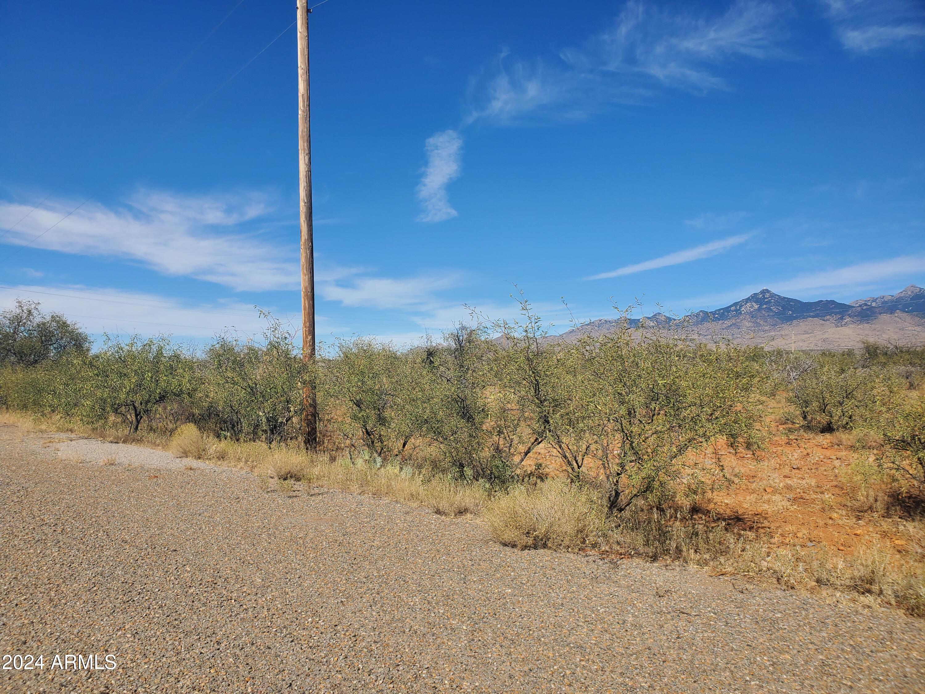 Great lot in quiet area near the highway.  This area currently does not have water.  Verify water and electric during inspections.  Paved roads with electric poles nearby.