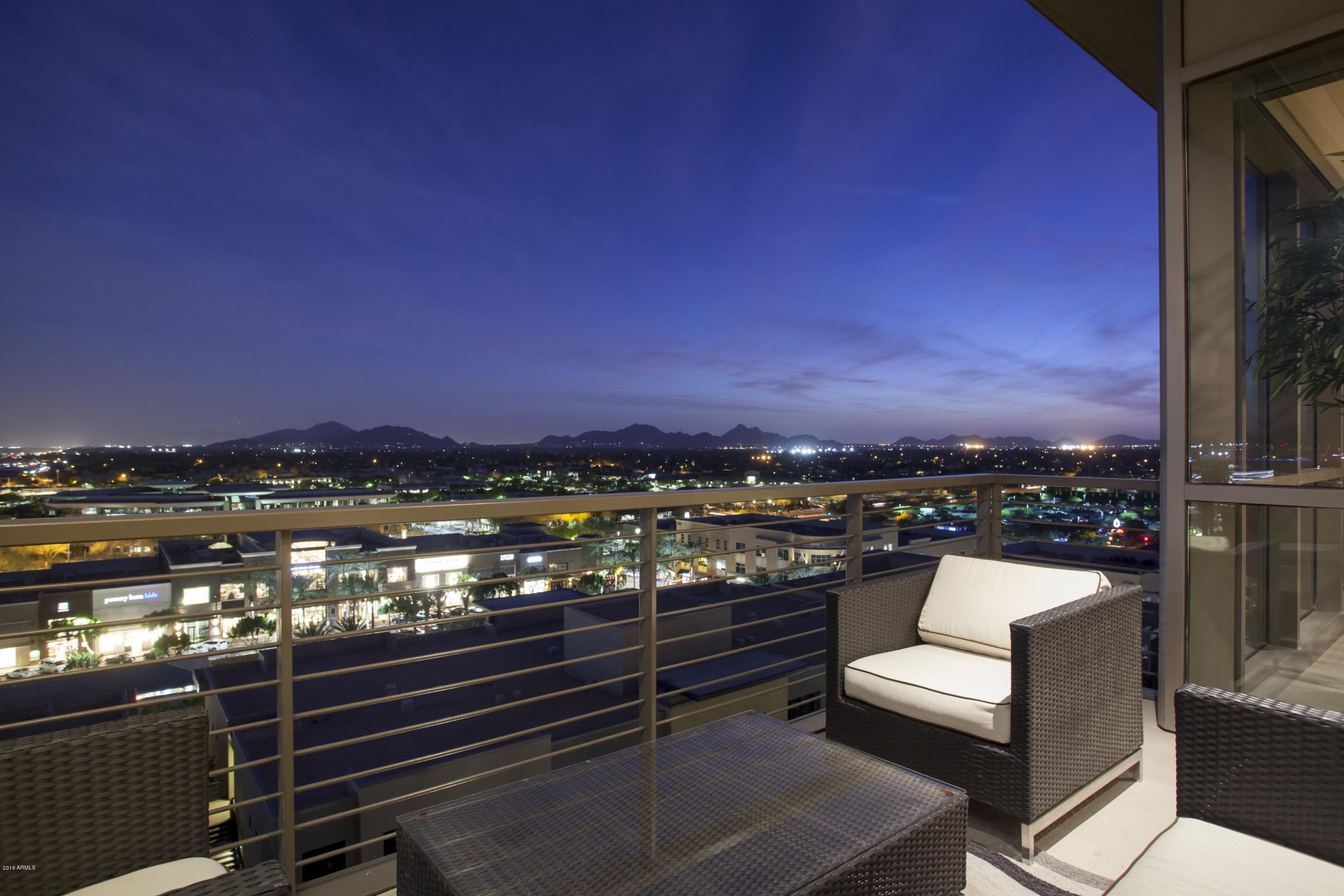 Walk into an amazing Expansive Living space that opens to a SouthEast Corner Wall of Floor-to-Ceiling Glass of UNEQUALLED, UNOBSTRUCTED VIEWS.....take in INCREDIBLE CITY LIGHTS, SUNRISE AND SUNSETS….it will truly take your breath away!!  'One-of-a-Kind' URBAN LUXURY Living, this is the ONLY Penthouse in Kierland Commons available FOR SALE today!! This Dream Home was designed with the Entertainer in mind.  This wonderful flowing split floor plan is located on the NINTH floor and features 3 bedrooms and 2.5 bathrooms. Telescoping Doors open to TWO South facing BALCONIES.  A Sumptuous Master Suite features a Spa-like Bath Retreat with a Spacious Custom Walk-in Closet.  The Separate Private wing provides secondary bedrooms for guests. Furniture is available by separate agreement. Imagine living above a premium collection of your favorite retail stores, restaurants and amenities all at your doorstep with the exclusive KIERLAND COMMONS address and SCOTTSDALE QUARTER just across the street! 
Walk to more than 35 Restaurants and shop at more than 100 Retailers! 
This property also features Two Concierge and the Property Manager On Site, State of the Art Private Fitness Studio, a Pet Park, Two Community Lounges with Catering Kitchens, See-Thru Fireplace and Fire Pits, and an artistic Water Fountain.  Two levels of lushly landscaped Outdoor Plazas showcase the Heated Lap Pool and Spa. Covered Ramadas provide Shaded Seating, while the Outdoor Kitchens have ultimate BBQ Grilling Stations perfect for Entertaining.  Reserved Owner Parking and Guest Parking are located in the Private Gated Garage. Exclusive Plaza Lofts Resident VIP discounts on Shopping and Dining throughout Kierland Commons and Scottsdale Quarter and Surrounding Areas as well as special "OWNER" privileges at the neighboring Westin Kierland Resort & Spa and Kierland Golf Club.....only with this PLAZA LOFTS ADDRESS!  
(SEE DOCUMENTS TAB for RESIDENTS DISCOUNTS at SHOPS, RESTAURANTS, WESTIN RESORT/SPA/GOLF COURSE)
 

Please call Trudy 602-628-5336 to schedule a private showing.  We request a 24 hour advance courtesy notice for all showings to the current owner please.