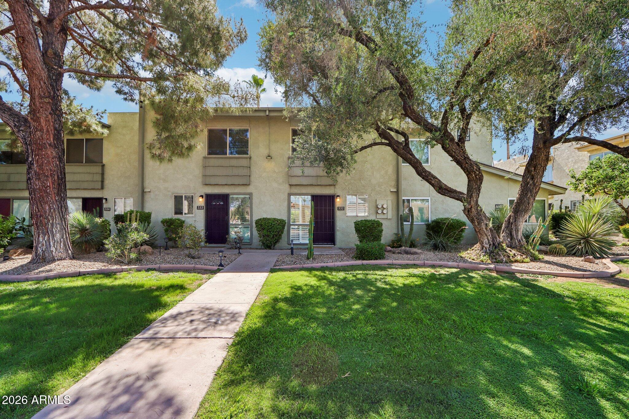 Nestled within the highly sought-after Camelback House community, this beautifully updated 2-bedroom townhome offers the perfect blend of comfort, convenience, & investment potential in the heart of Old Town Scottsdale. Whether you're searching for a full-time residence, a lock-and-leave vacation home, or a high-demand income-producing property, this exceptional townhome checks every box. Even better, the community allows short-term rentals, making it an outstanding opportunity for buyers looking to capitalize on Scottsdale's thriving vacation rental market.
Step inside to discover a bright, inviting interior with a spacious living area that flows to your private back patio; where you'll enjoy peaceful views toward iconic Camelback Mountain. Upstairs, the generously sized primary bedroom also captures stunning mountain views, creating the perfect place to wake up and enjoy Arizona's breathtaking sunrises. For buyers looking for a truly turnkey experience, the sellers are willing to sell the home fully furnished, allowing you to move in or begin generating rental income with minimal effort.
Camelback House is known for its multiple heated swimming pools, BBQ areas, shuffle board courts & relaxed resort atmosphere. Located just minutes from Fashion Square Mall, Scottsdale Waterfront, award-winning restaurants, art galleries, boutique shopping, championship golf courses, spring training facilities & the world-famous nightlife of Old Town Scottsdale. Walking / biking paths, entertainment, & countless local attractions are all just outside your door.
You wont want to miss this opportunity today!