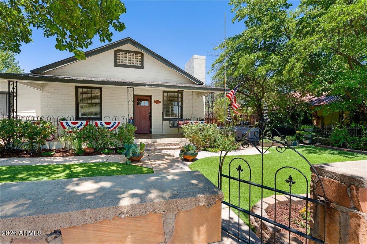 Step into history with this beautifully remodeled 3-bedroom, 2-bath home in the heart of Clarkdale. Fully updated in 2026, this home blends vintage charm with modern convenience. Located on Main Street, you're just steps away from the town park, local brewery, and train station. The home offers a potential 4th bedroom as well. A versatile detached space features a bunk bed, electricity, and plumbing for the toilet and shower- perfect as a guest retreat, creative studio, or home office.