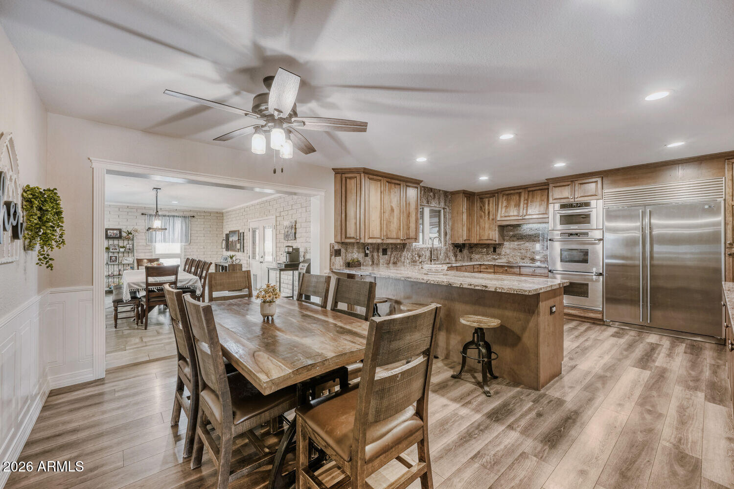 No HOA, Solar 100% PAID IN FULL, over $150K worth of solar, equestrian-friendly, and offering 6 bedrooms, 6 bathrooms, a detached casita, and two RV pads, this exceptional 2.3-acre estate is perfect for multi-gen living or rental opportunities. Refined rural living with breathtaking mountain views. Horses, chickens, goats OK! Fully equipped with horse stalls, a tack room, and an enclosed chicken coop, the property is ideal for those seeking space, functionality, and flexibility.
The fully renovated home is thoughtfully designed for comfort and versatility, featuring granite countertops, three fireplaces, and a flowing layout perfect for everyday living and entertaining. A finished basement adds valuable extra space for recreation, guests, or extended stays. Step outside to your own private retreat--complete with a sparkling pool, relaxing spa, and a full tennis/pickleball court, perfect for hosting or unwinding under open skies.
Designed with efficiency in mind, the property includes solar energy and a private well, enhancing sustainability and long-term savings.
Enjoy peaceful, private surroundings with convenient access to nearby hiking, biking, and equestrian trails, as well as shopping, dining, and everyday amenities just minutes away.
A rare opportunity to own a private, fully upgraded estate with unmatched amenities and panoramic views.