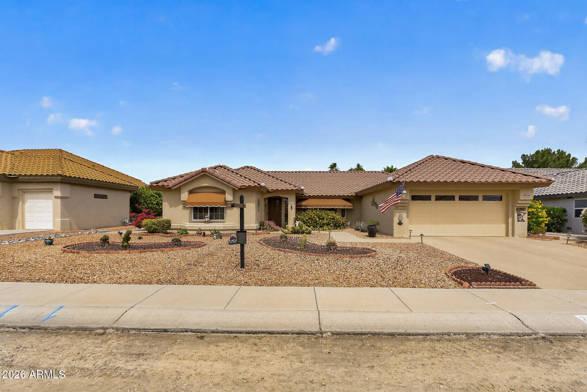 Beautiful expanded home on 16th green of Echo Mesa Golf Course.  Fully fenced backyard for your pets and privacy.  Great curb appeal with mature landscaping, pavers and double garage.  Vaulted ceilings with, office, enclosed sun room,  expanded primary bedroom w/ walk-in closet Roof underlayment replaced in 2024.  HVAC unit replaced in 2018. Exterior repainted in 2019.  Driveway, patio and sidewalk resurfaced in 2024 and new garage door and springs replaced in 2025.