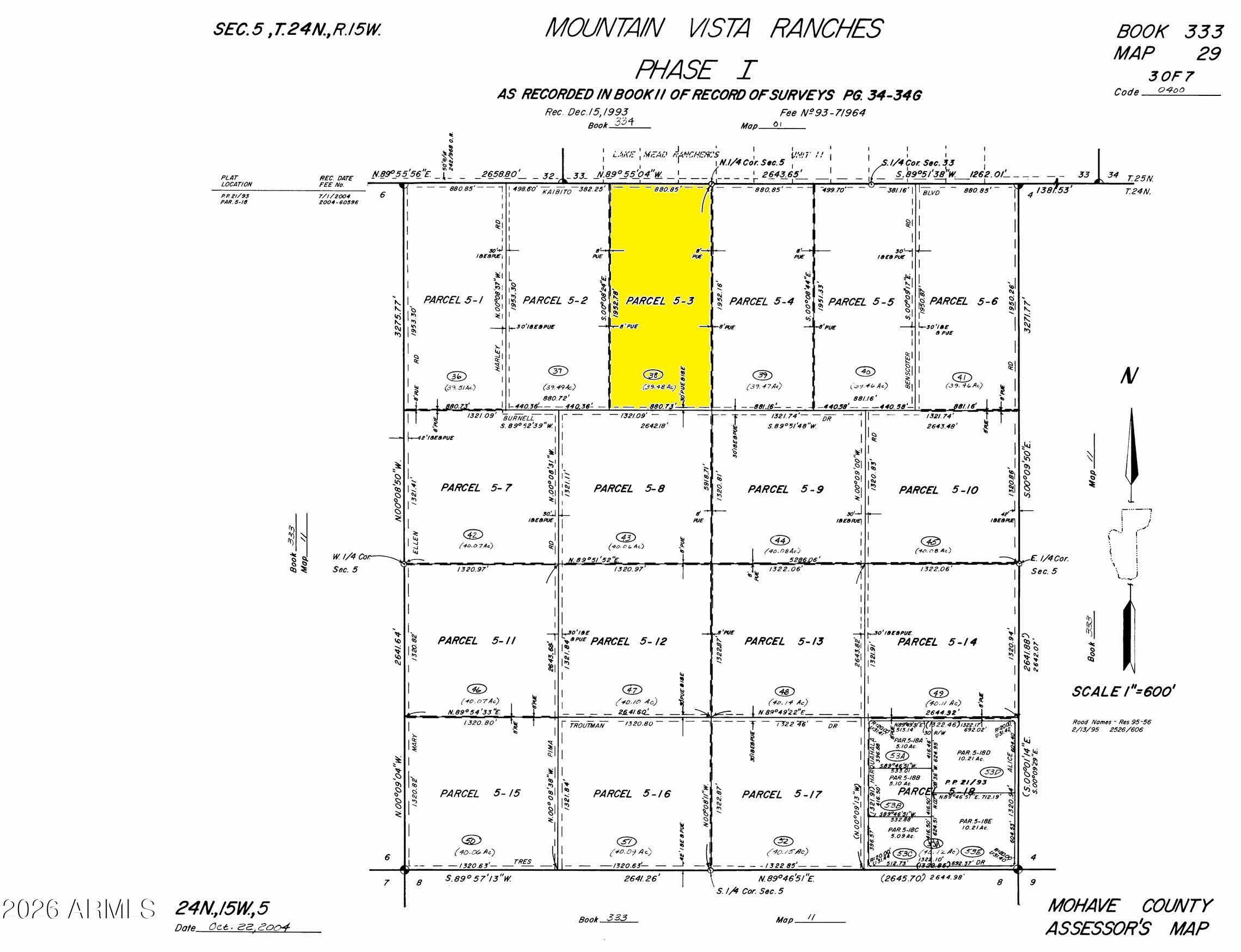 MOUNTAIN VISTA RANCHES PHASE 1 - Land