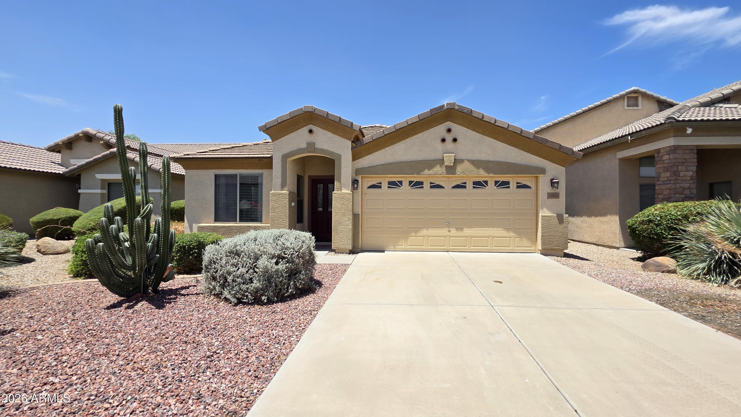 Former model home loaded with upgrades you won't find in the typical Skyline Ranch home! This beautifully maintained single-level home offers 1,879 sq. ft., 4 bedrooms, and 2 bathrooms with an open, functional floor plan designed for comfortable living and entertaining. The upgraded kitchen features newer appliances, an induction range, updated backsplash, and overlooks the spacious great room. Enjoy upgraded finishes throughout, a split floor plan, water softener, and a premium lot with no neighbors behind for added privacy. Relax or entertain in the low-maintenance backyard featuring an extended paver patio, built-in BBQ, and covered patio. Move-in ready and close to parks, schools, shopping, dining, and commuter routes.