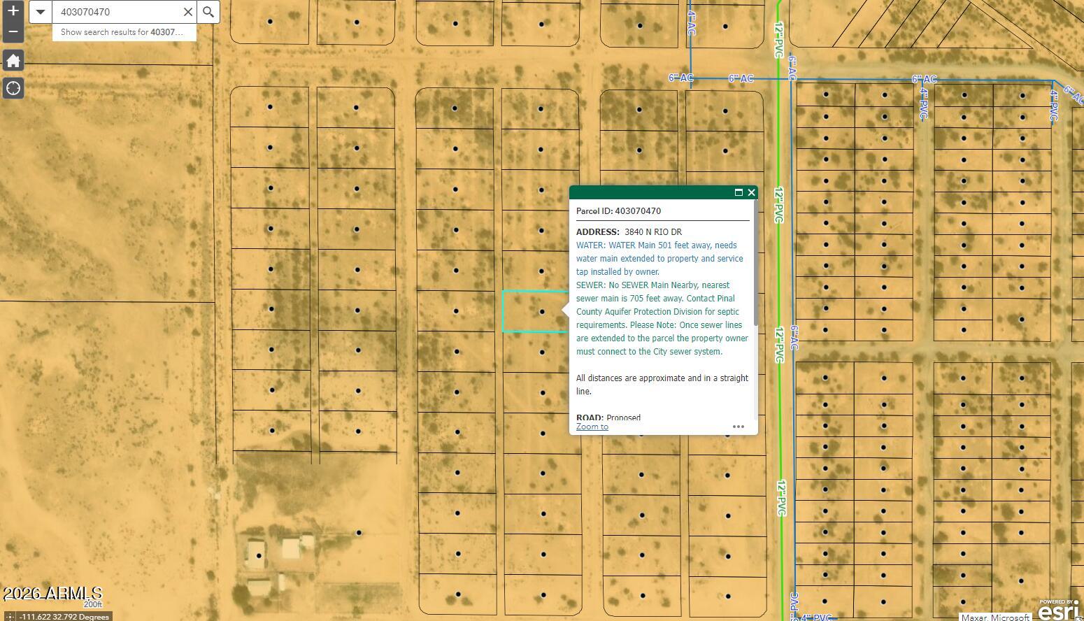 TOLTEC/ARIZONA VALLEY UNIT TWENTY EIGHT - Land